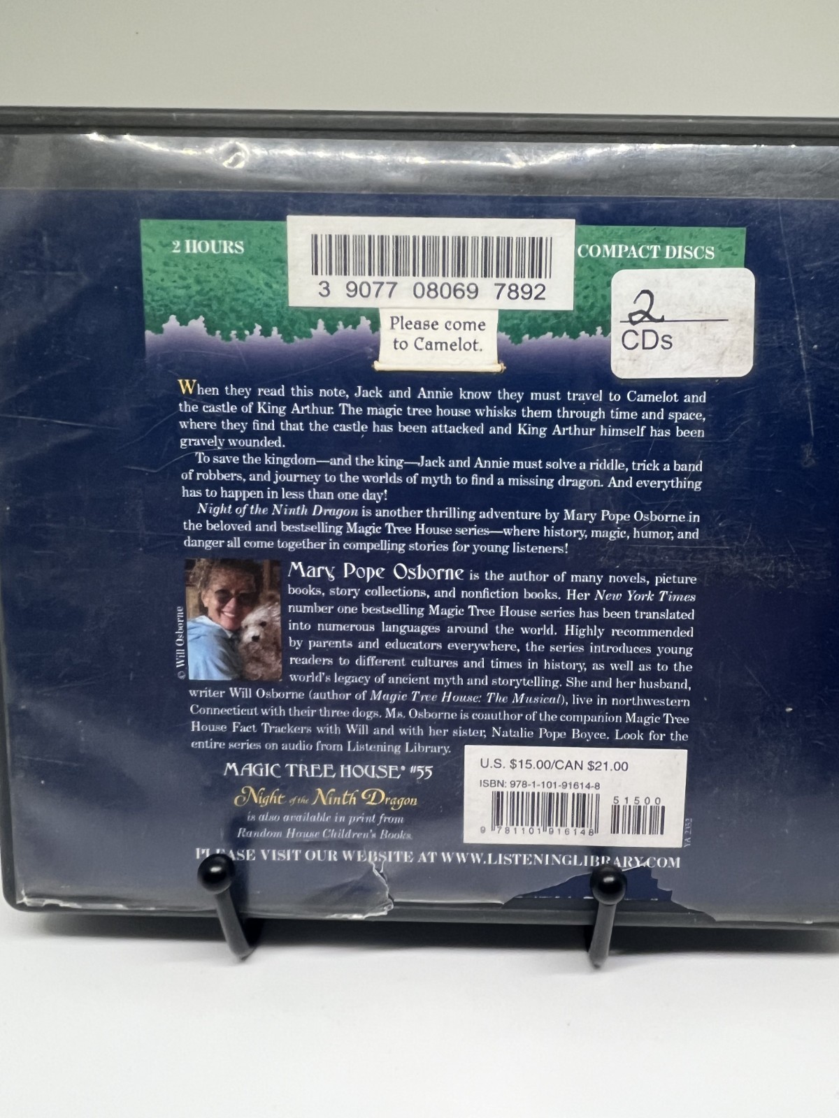 Night of the Ninth Dragon by Mary Pope Osborne Audiobooks 2-CD Exlibrary