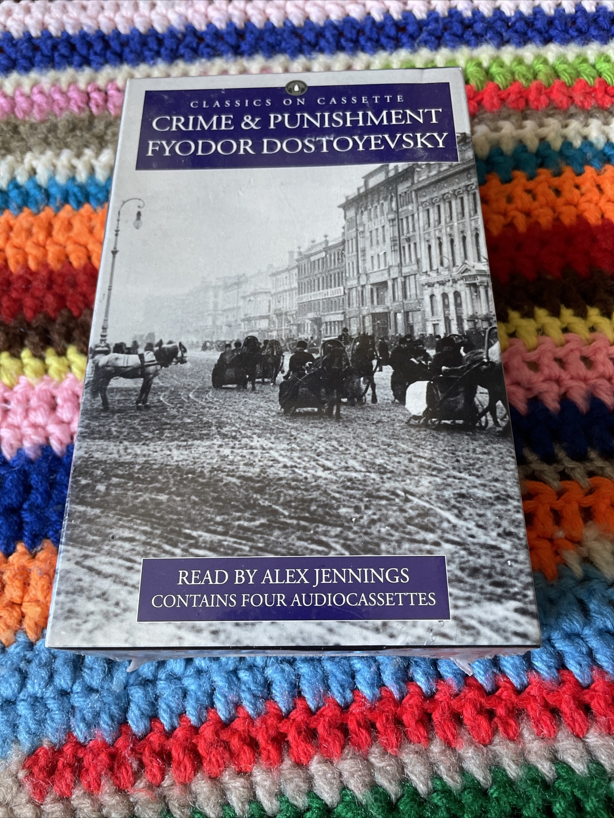 Crime and Punishment Dostoevsky 4 Cassette Audio 1994 Penguin Alex Jennings NEW