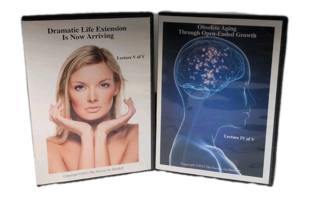 Dramatic Life Extension Lecture, Obsolete Aging Lecture Audio CD Lot Of 2 B608