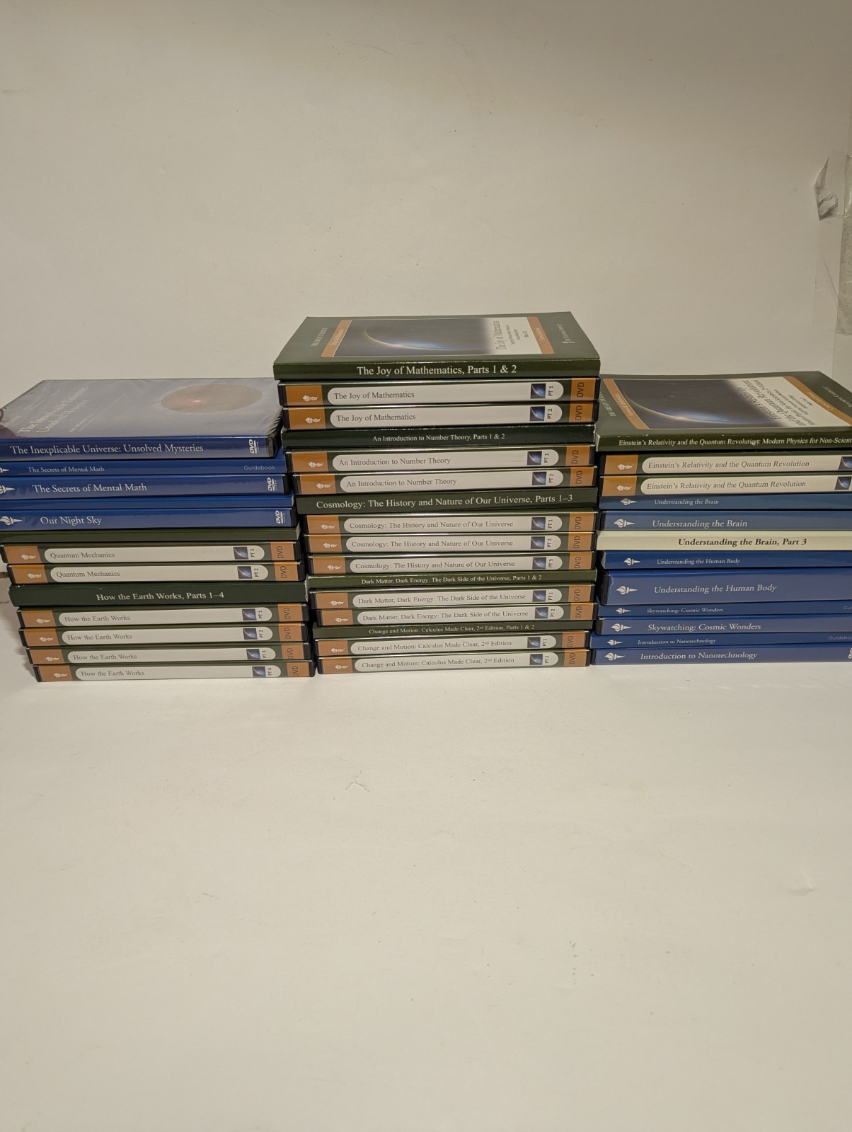 The Great Courses: Science & Mathematics, LOT 15 Topics- 5 Brand New- With Books
