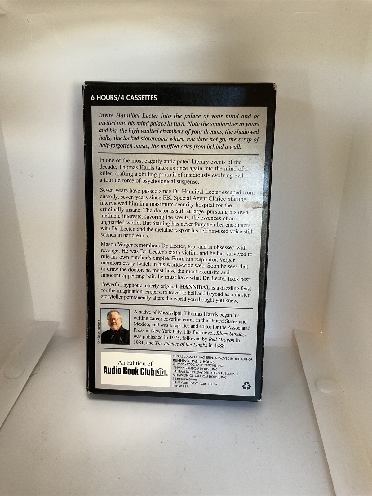 Hannibal — Thomas Harris — 1999 — 4-Cassette box — Abridged — Read By Author