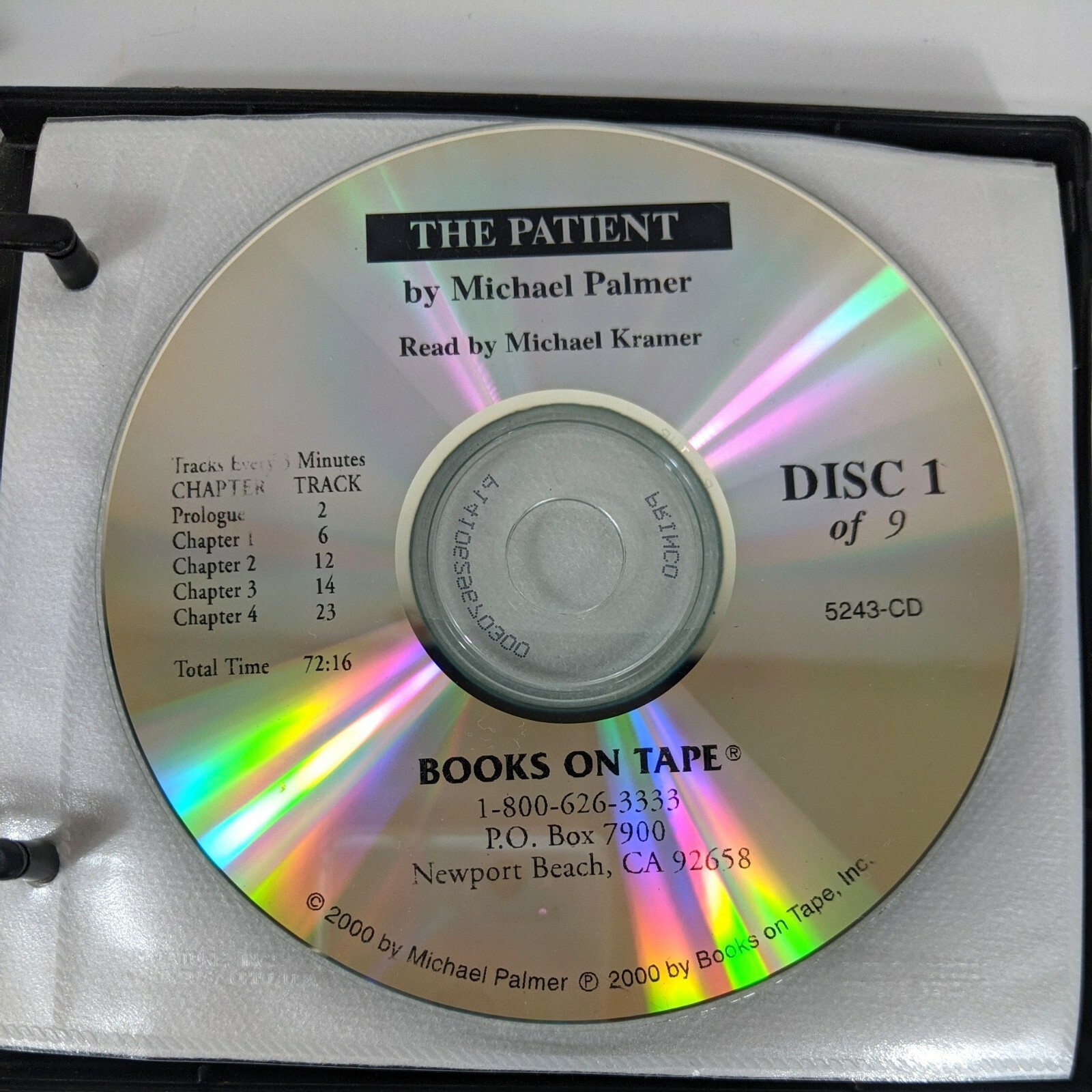 The Patient Audiobook by Michael Palmer on Compact Disc CD