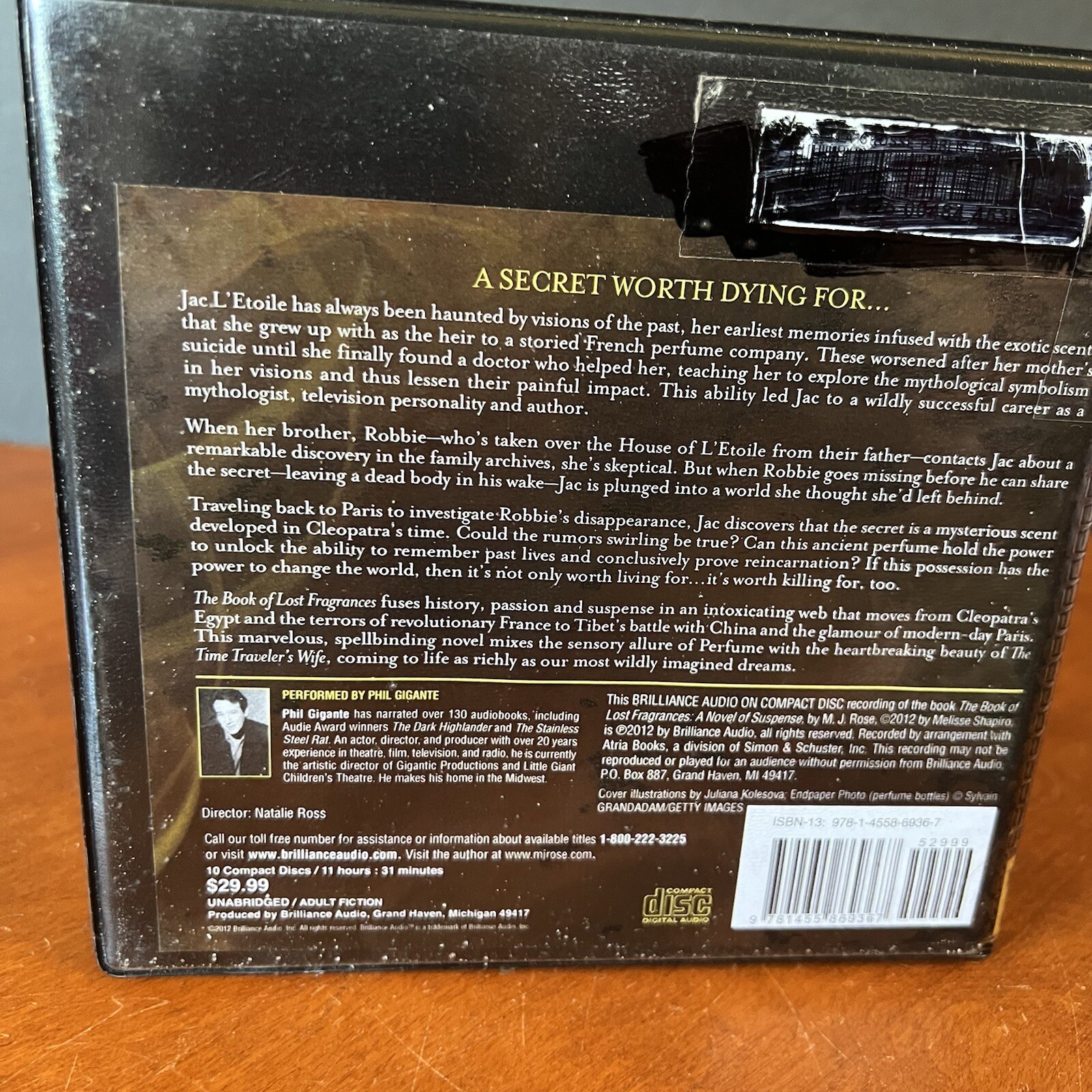Lot: 2 M.J. Rose Audio Book CD Collector of Dying Breaths The Lost Fragrances