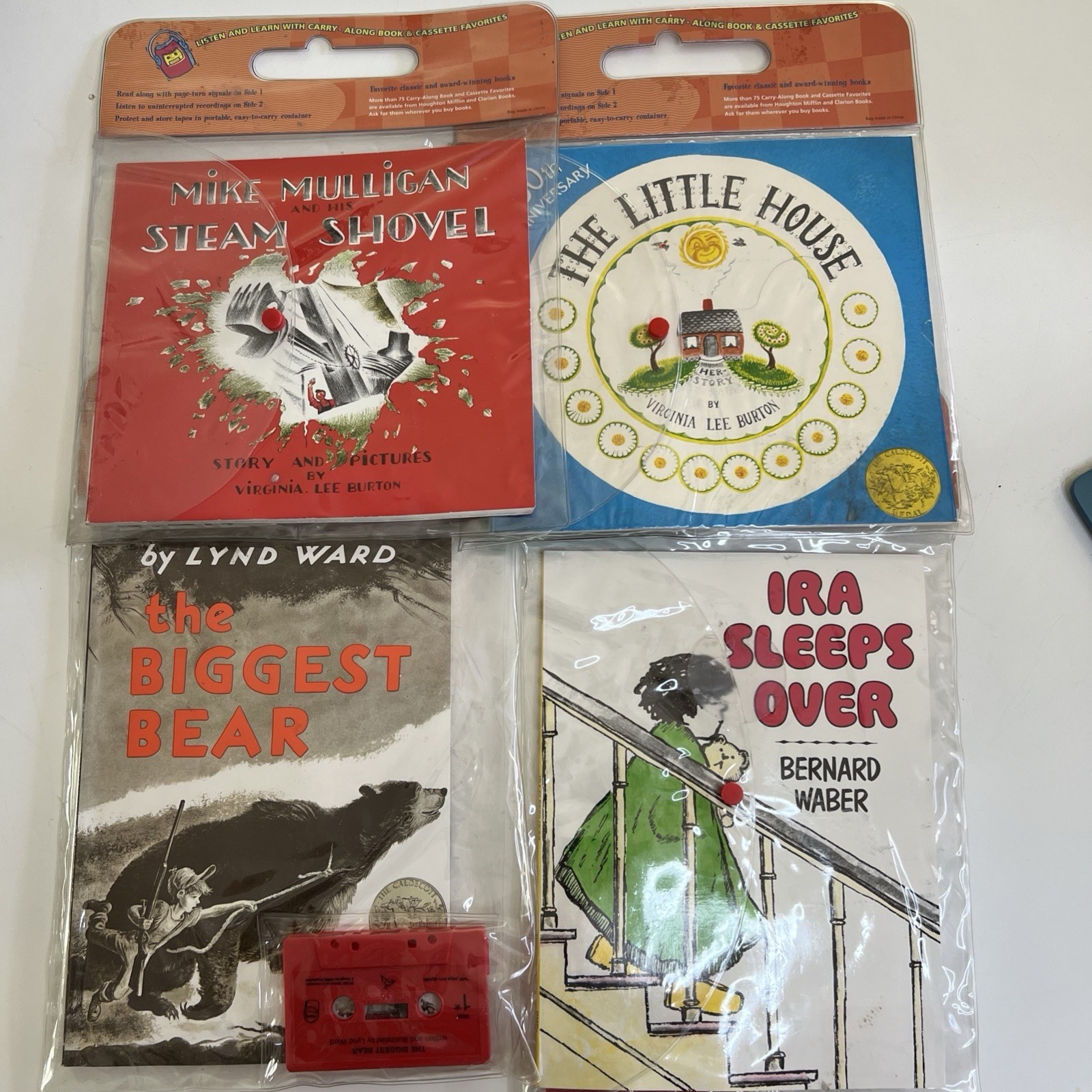 Lot 4 Vintage Carry-Along Childrens Book Cassette Tapes Ira Sleeps Over Bear