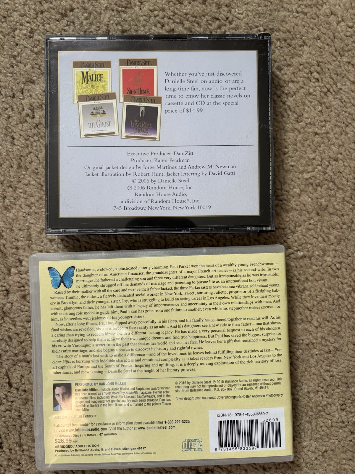 Danielle Steel Audio Book CDs Lot Of 2 Coming Out, Precious Gifts
