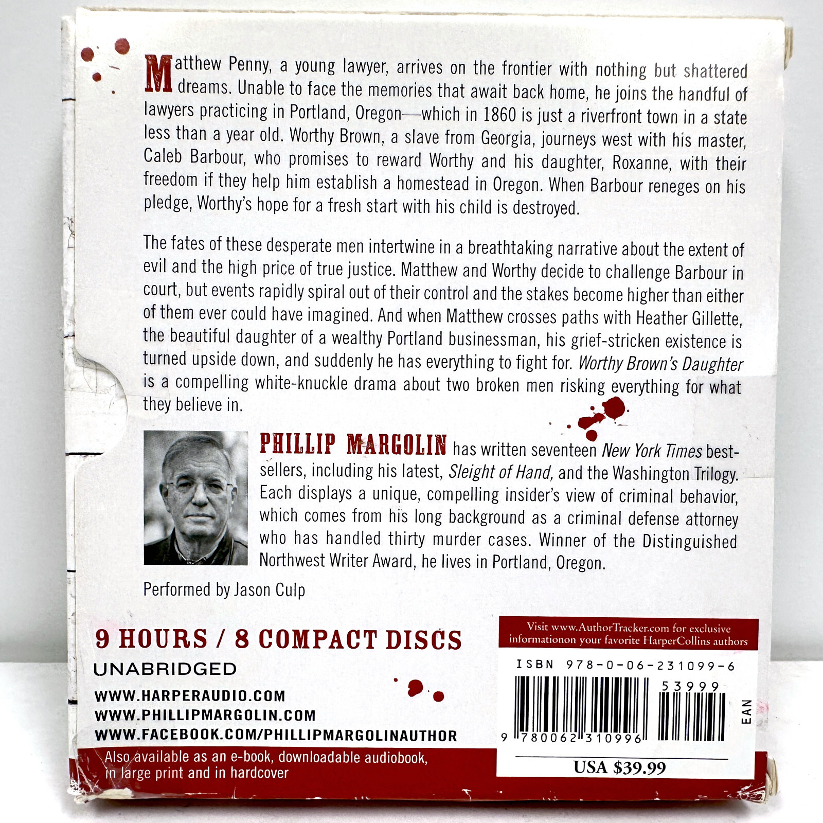 WORTHY BROWN’S DAUGHTER by Phillip Margolin UNABRIDGED on 8 CDs & Not Ex-Library