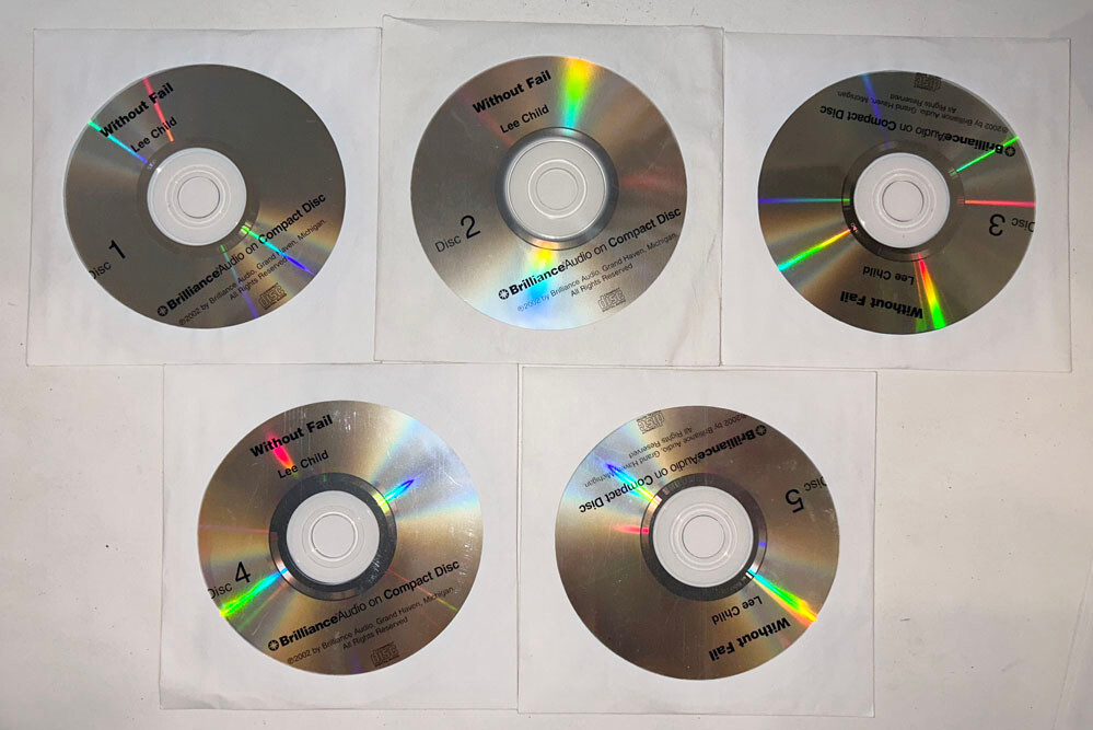 Lee Child Jack Reacher Running Blind & Without Fail Audiobooks On 10 CDs. Cool!