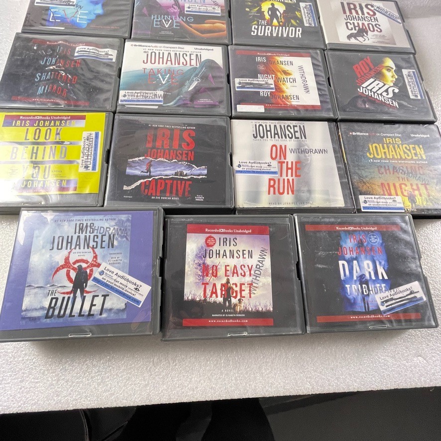 Iris Johansen Thriller Audiobook CD Lot — 15 Books Unabridged Eve Duncan