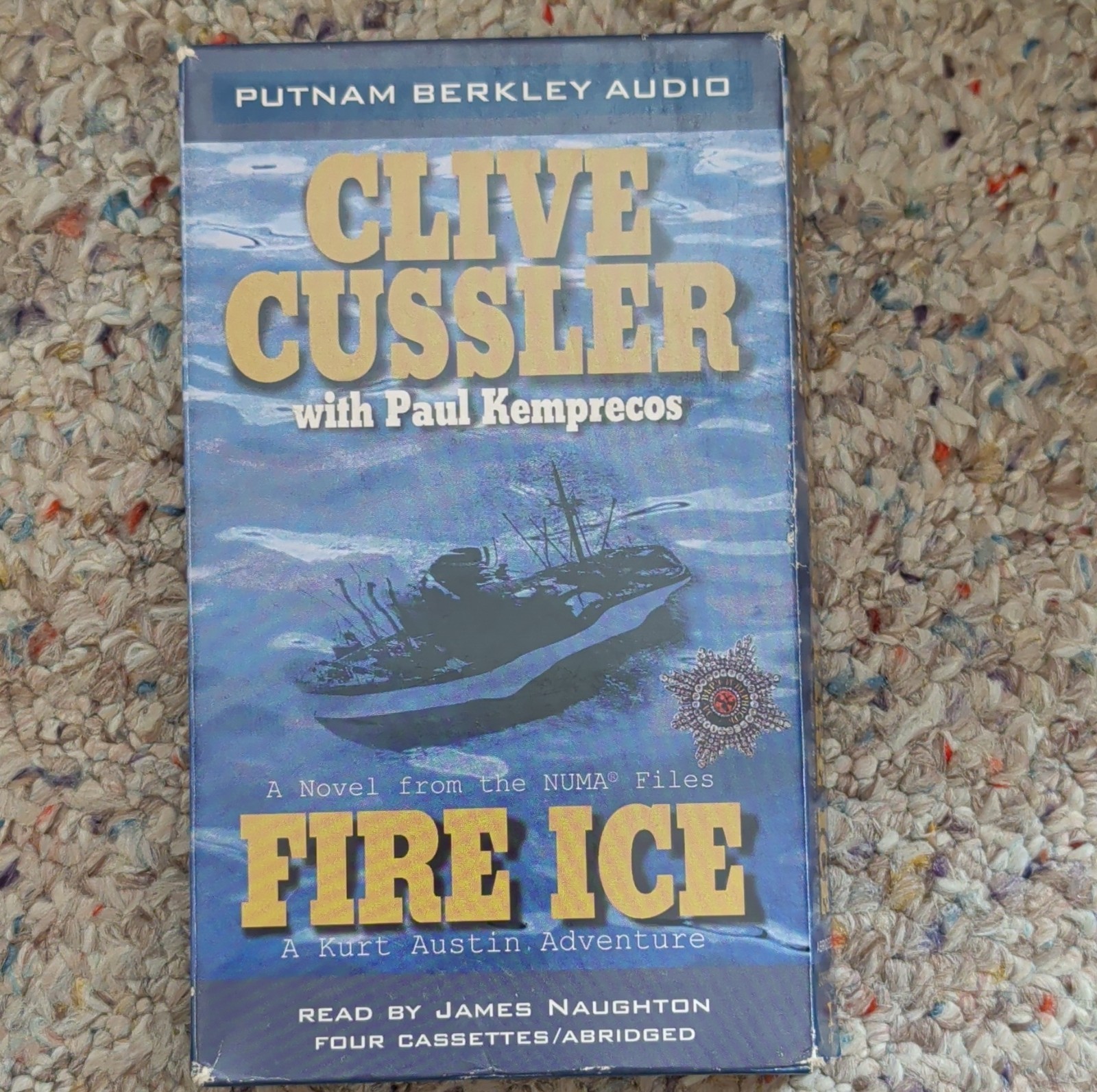 Clive Cussler Fire Ice NUMA Files Cassette Putnam Berkley Audio James Naughton
