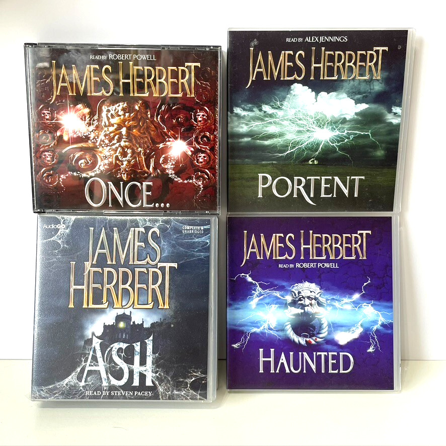James Herbert 4 CD Audiobook Collection Once + Haunted + Portent + Ash 27 Discs