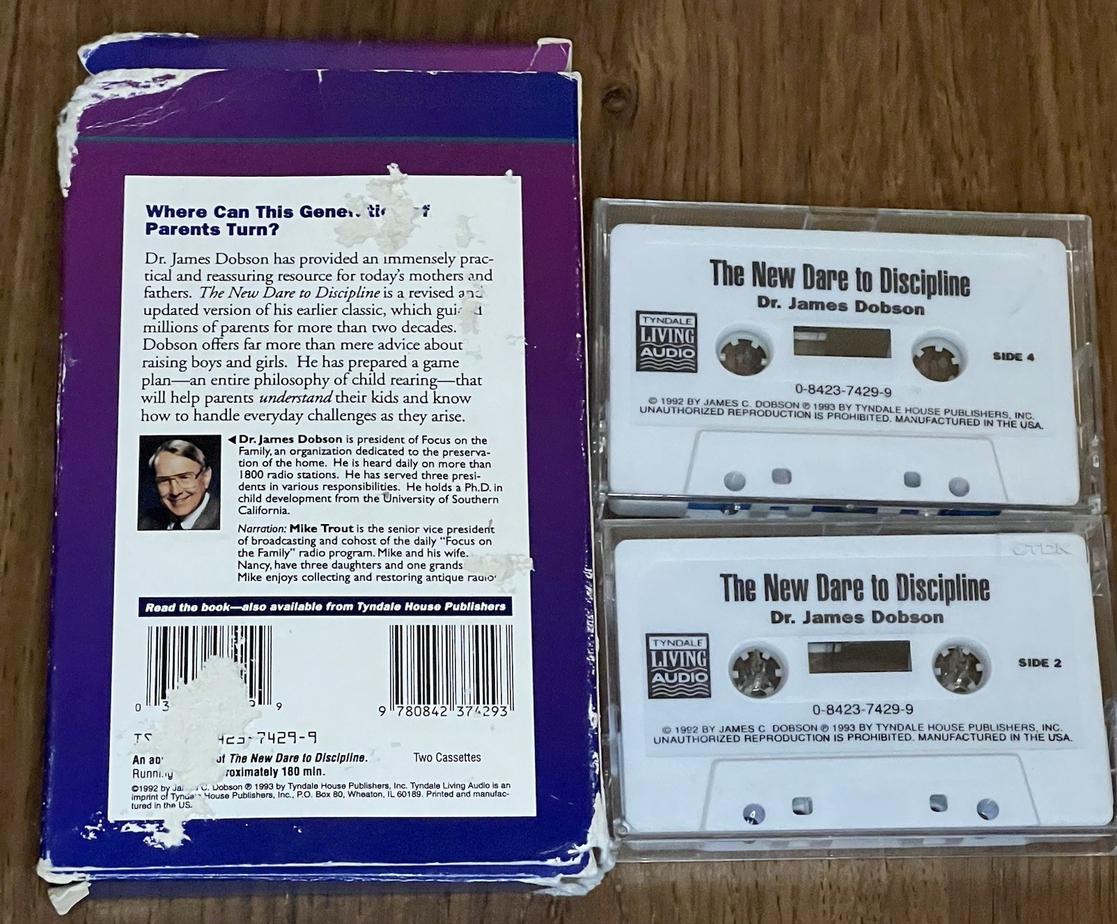 Dr James Dobson The New Dare To Discipline Cassette Audio Book 1993 Two Tapes