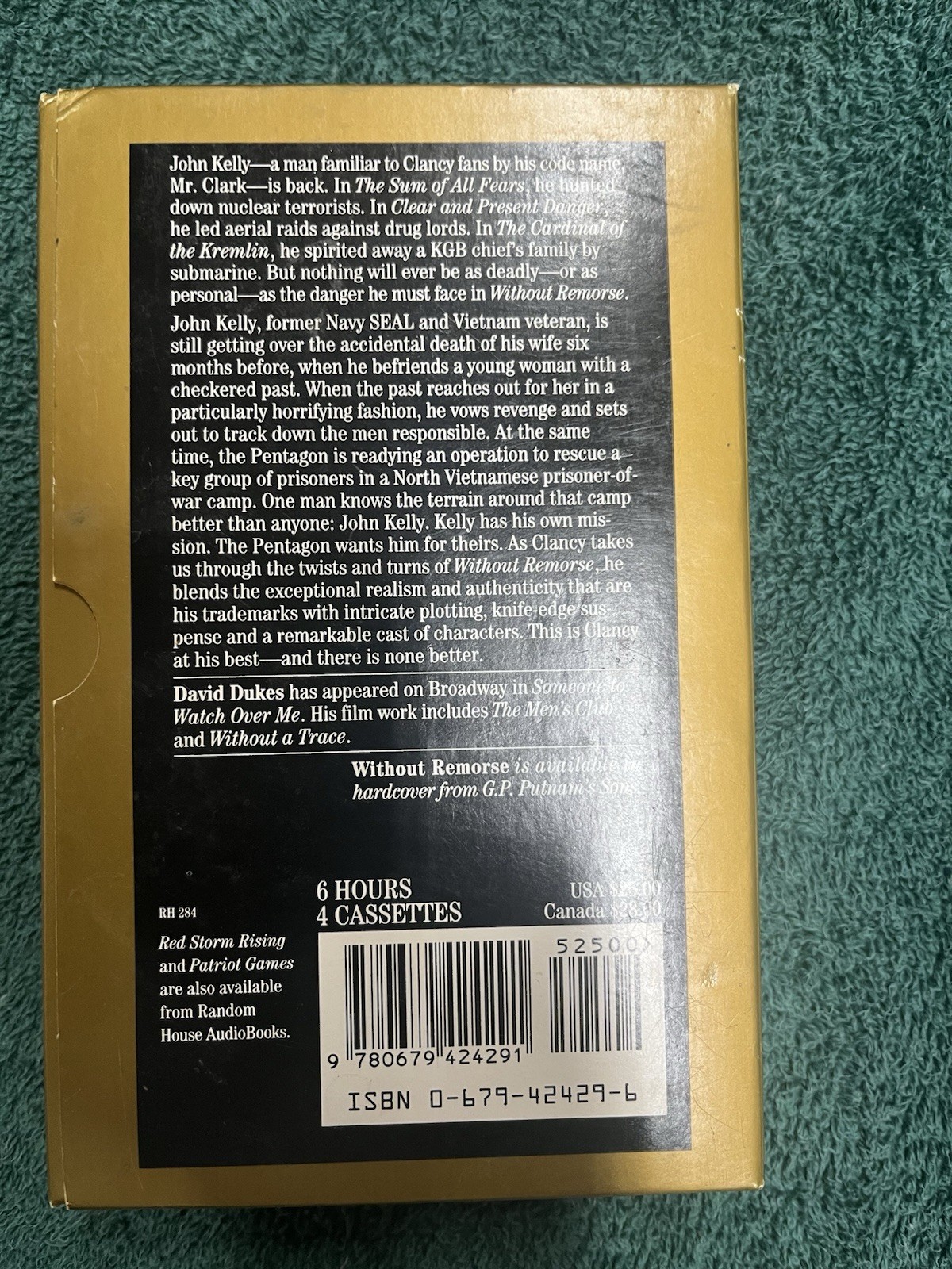 Tom Clancy Ser.: Without Remorse by Tom Clancy (1993, Audio, Other, Abridged…