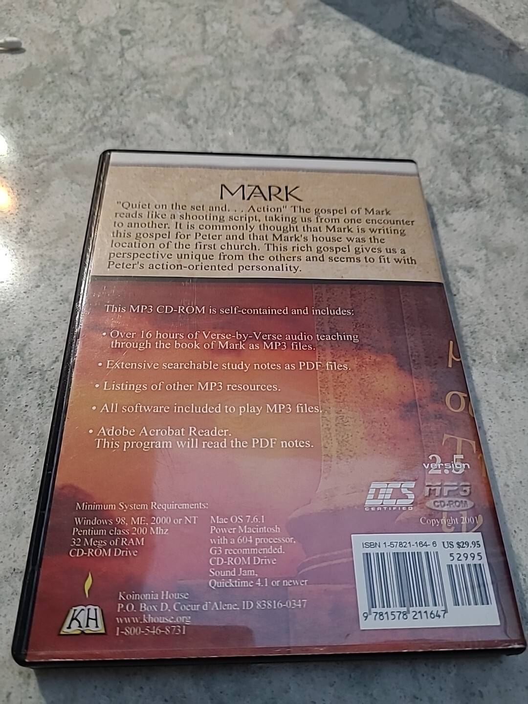 Chuck Missler Book of Mark A Commentary 2.5 MP3 CD-ROM Bible Teaching