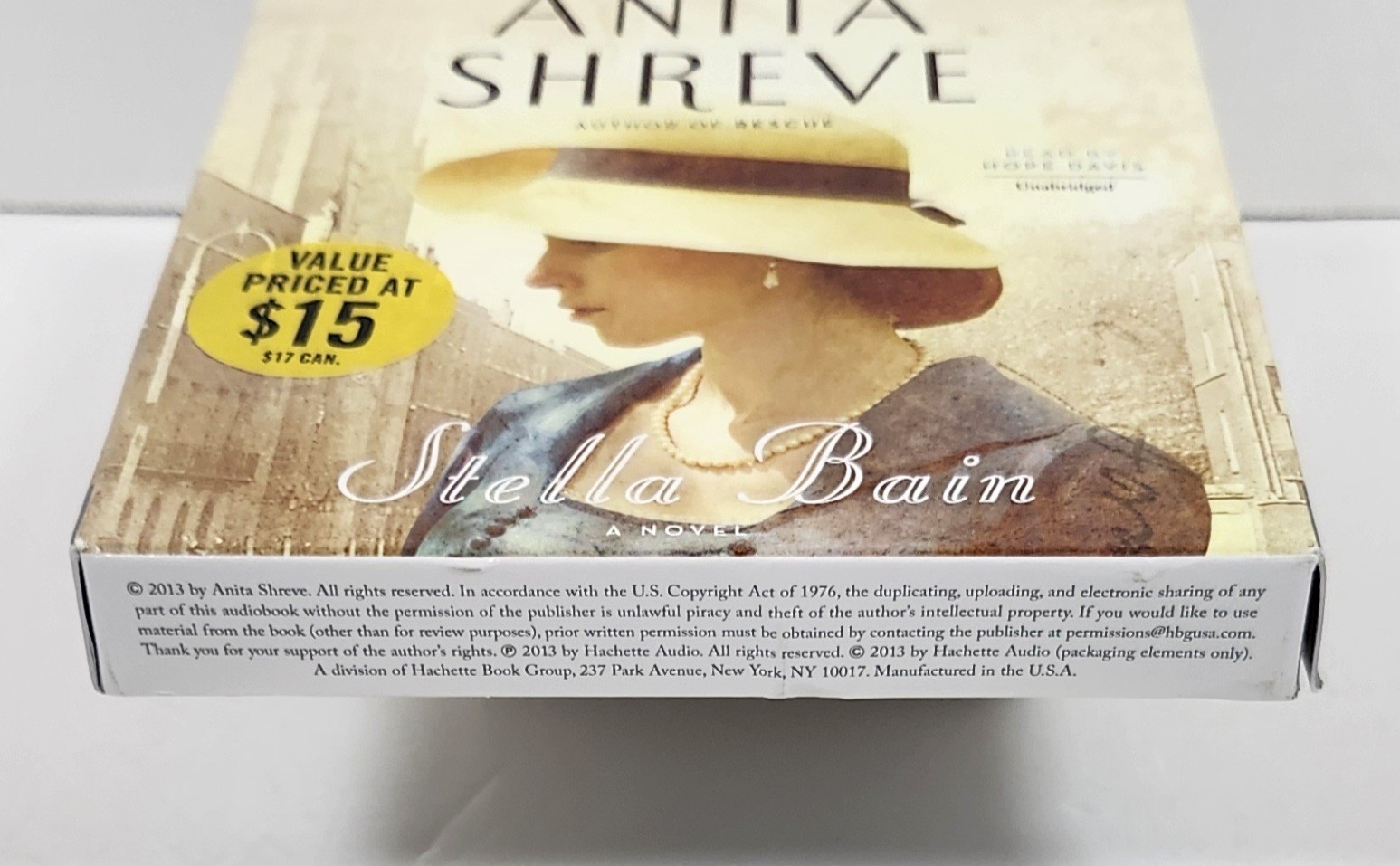 Stella Bain by Anita Shreve Audiobook CD-Unabridged-ROMANCE Drama WWI Historica