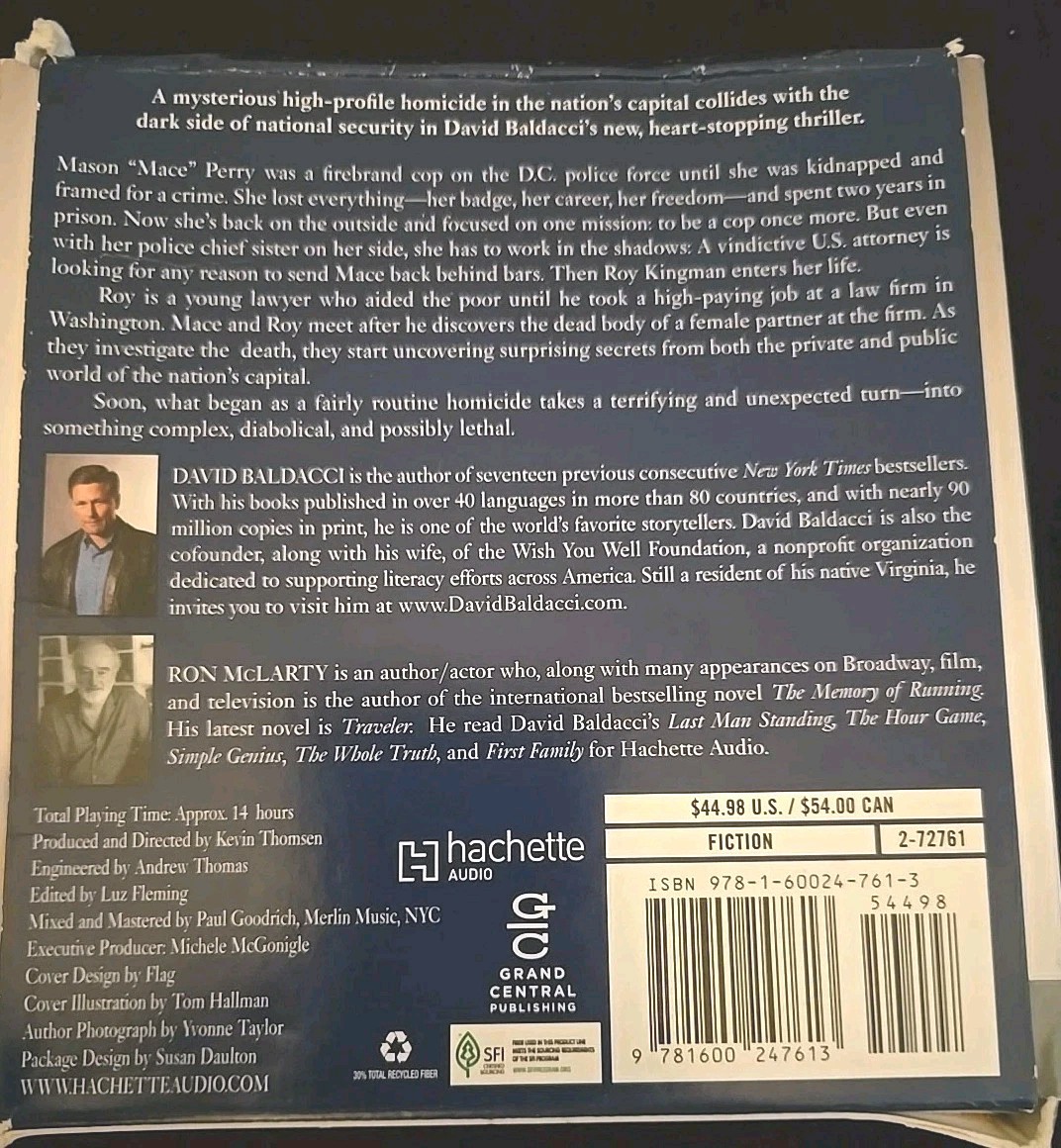 True Blue by David Baldacci (2009, Compact Disc, Abridged edition)