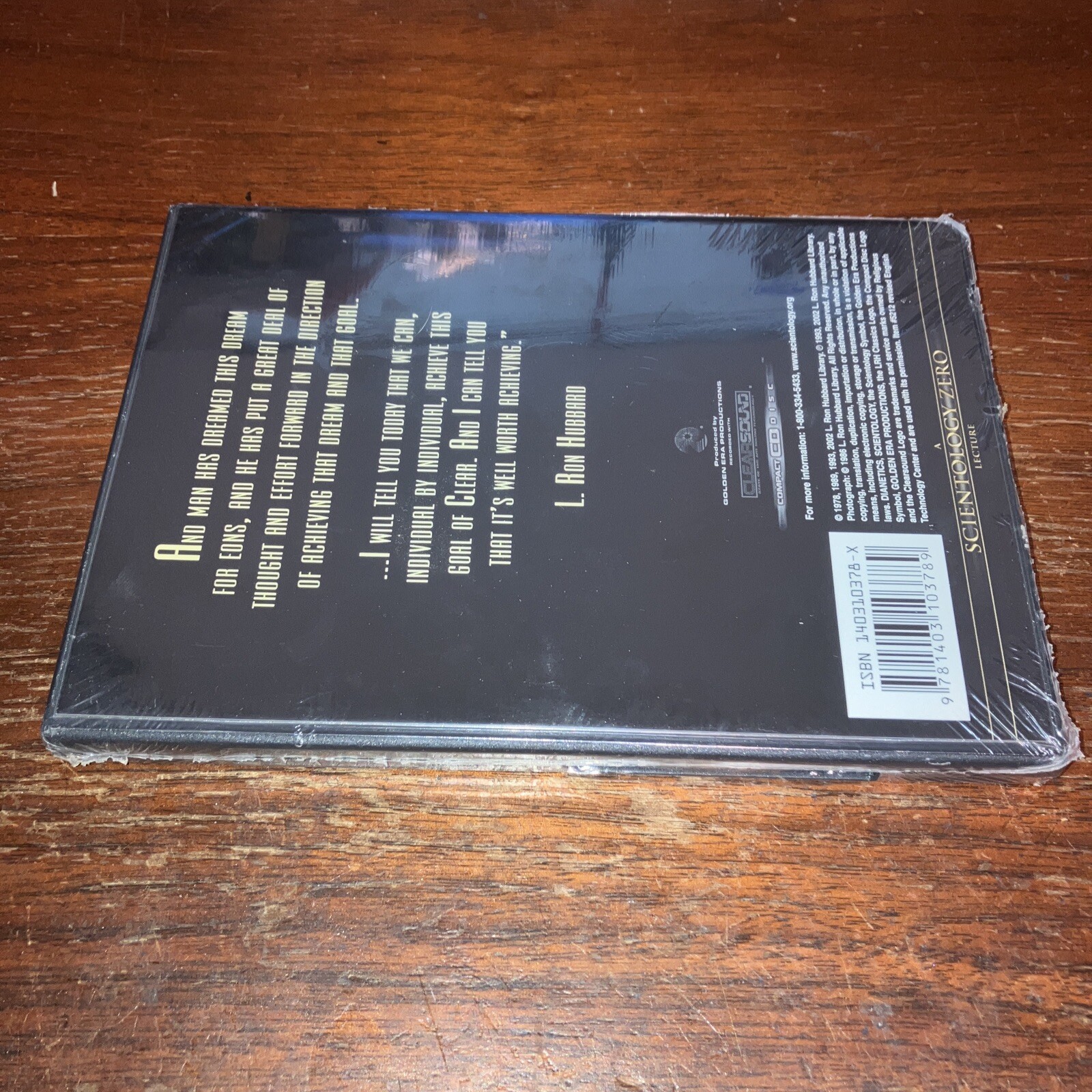 The Story of Dianetics & Scientology by L. Ron Hubbard CD — NEW — Torn Plastic