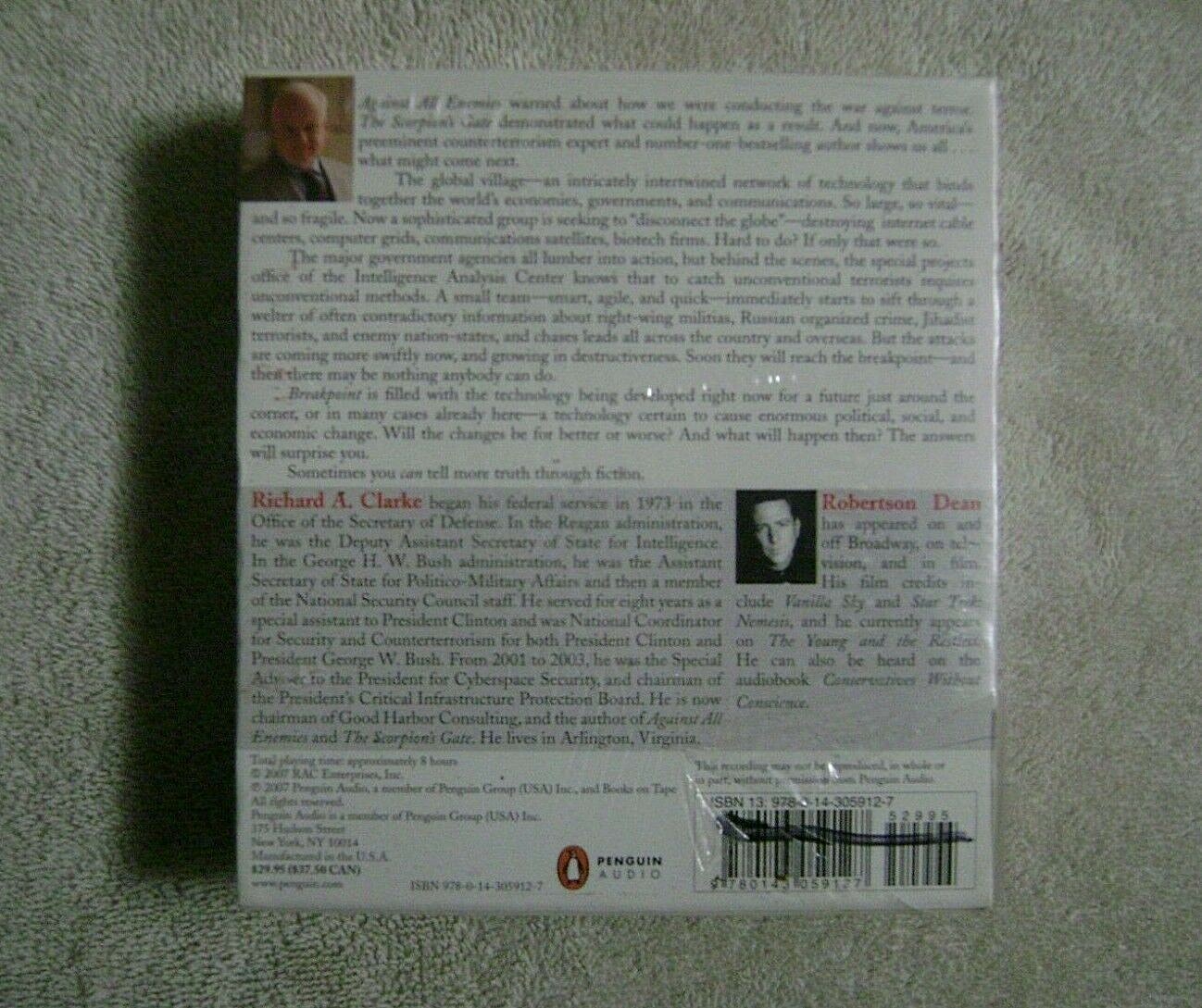 Breakpoint (2007, unabridged) Richard A. Clarke (CD audiobook) New