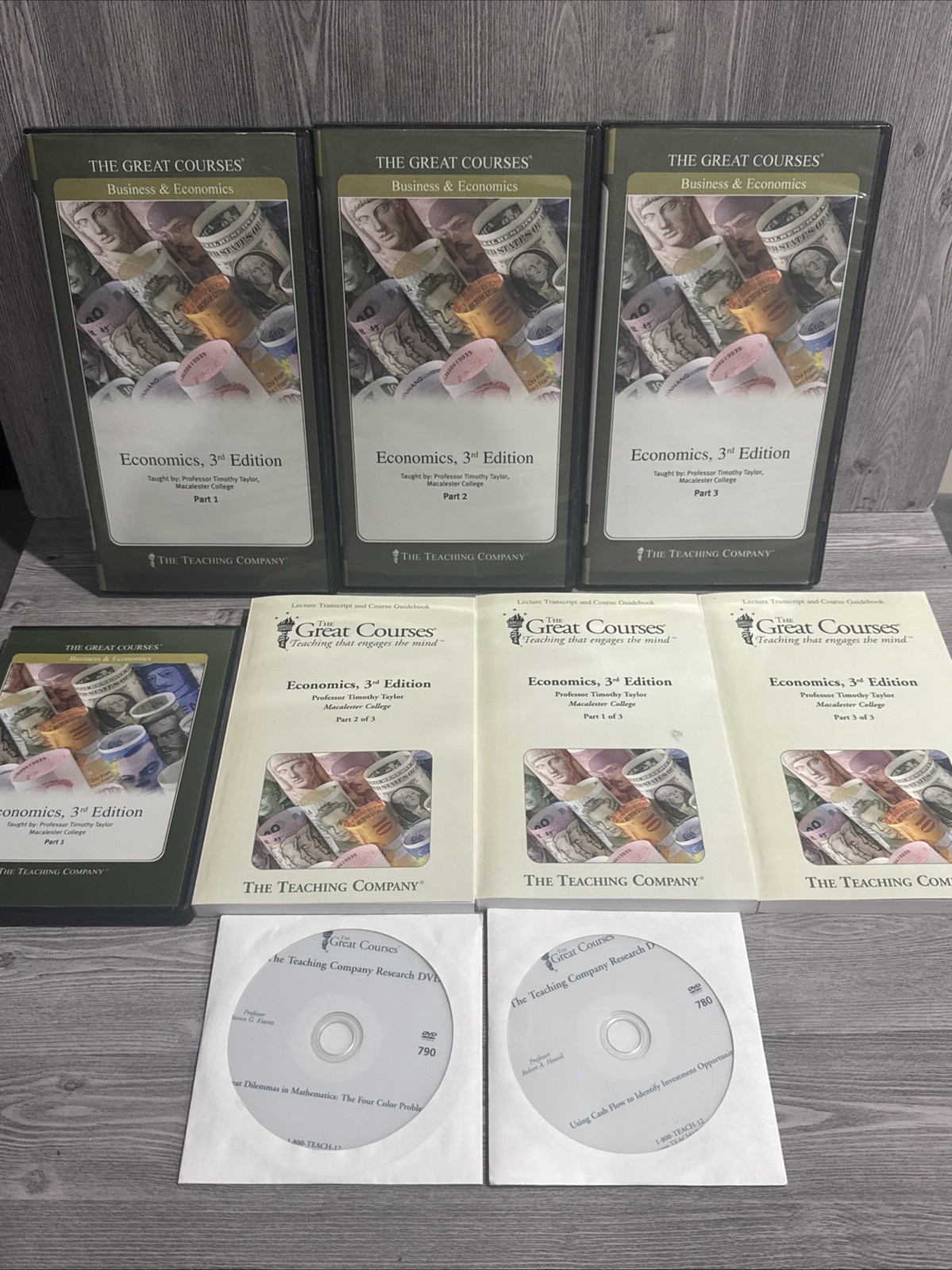 Great Courses Business & Economics Lot DVDs & Book w Guidebooks