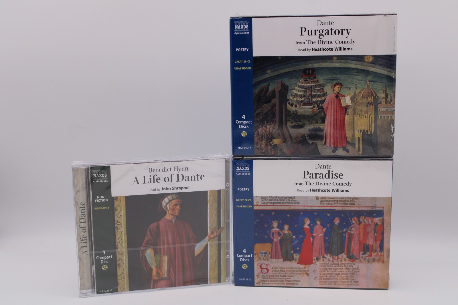 Dante Purgatory / Paradise The Divine Comedy Life of Dante Audiobook lot NEW