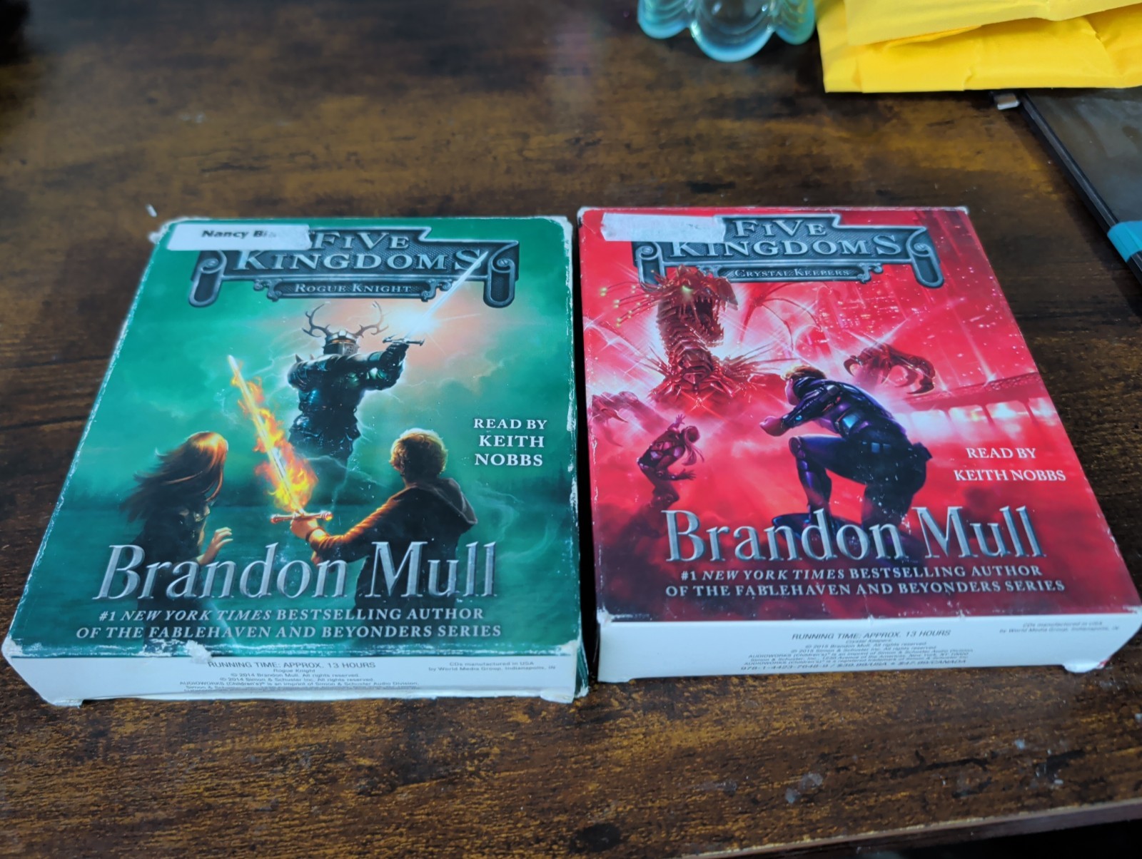Audiobook Cd FIVE KINGDOMS (ROGUE KNIGHT) VOL II & (Crystal KEEPERS ) Vol iii