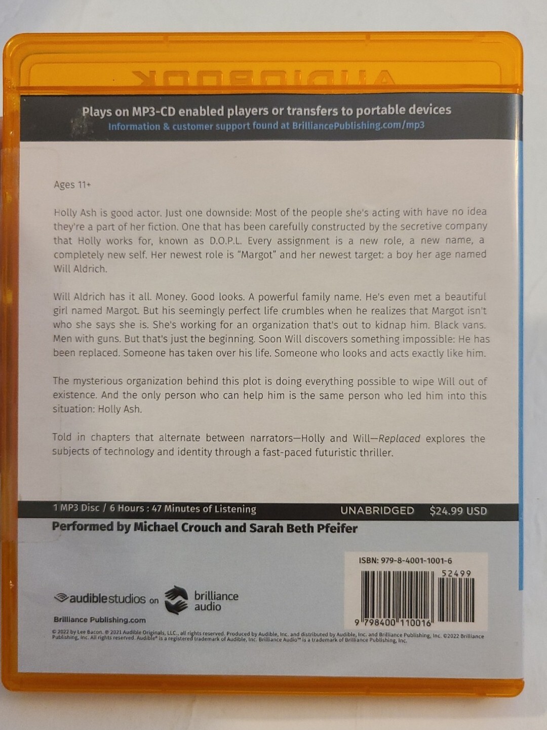 Audible Original Audiobook On CD NEW Replaced By Lee Bacon 2022 Unabridged 6 Hrs