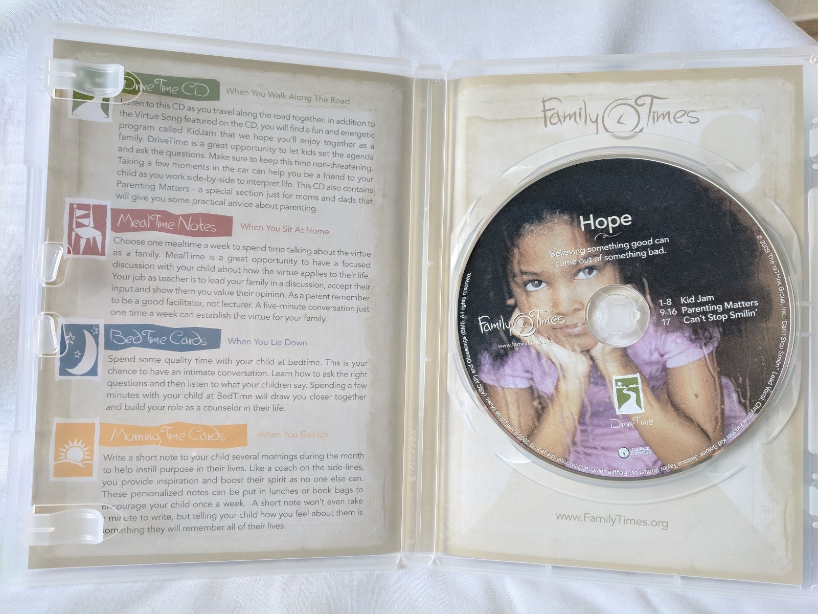 Family Times CD and Story Cards Christian Family Devotions Lessons Hope Vol. 4