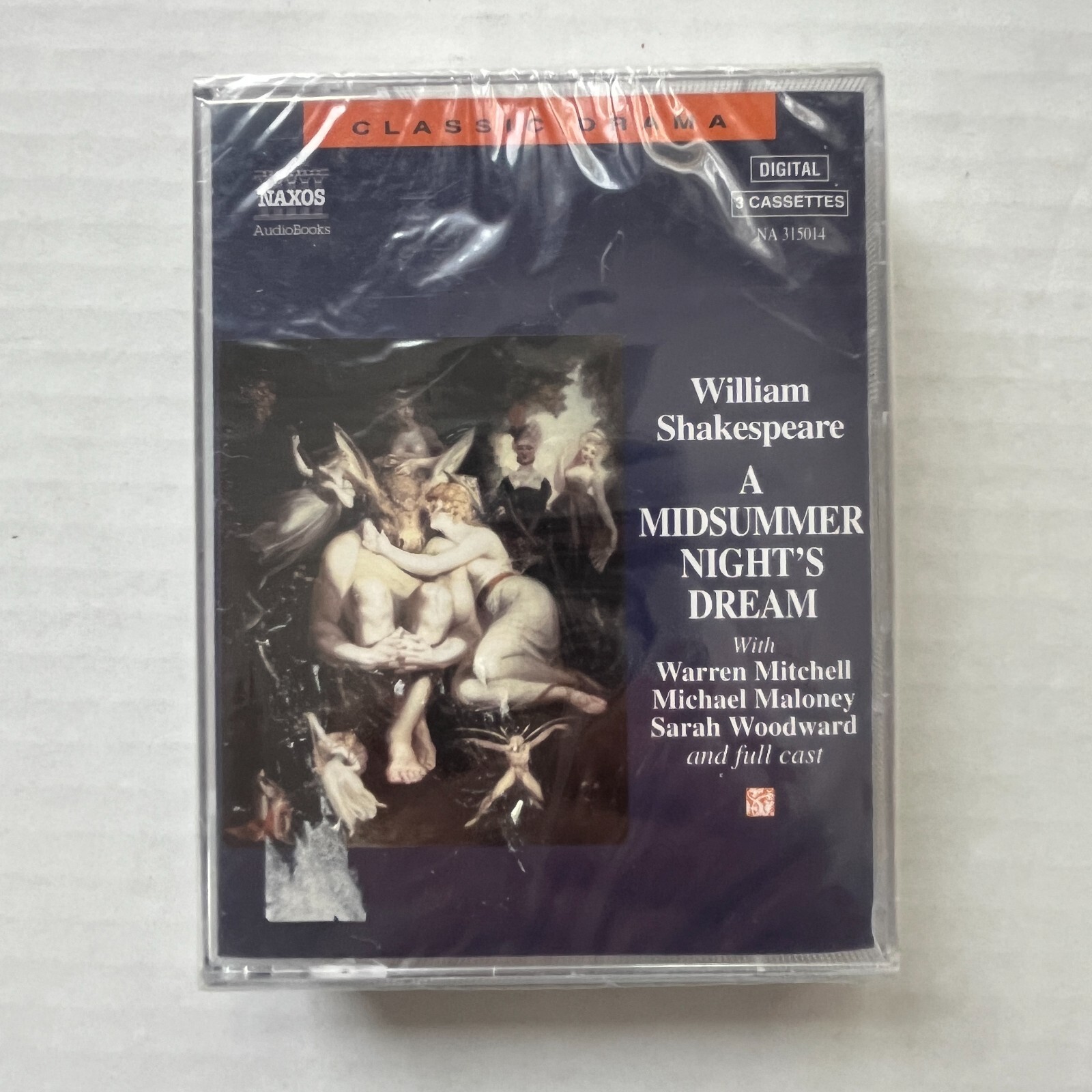 Shakespeare A Midsummer Nights Dream Naxos Audiobook Cassettes NEW Full Cast