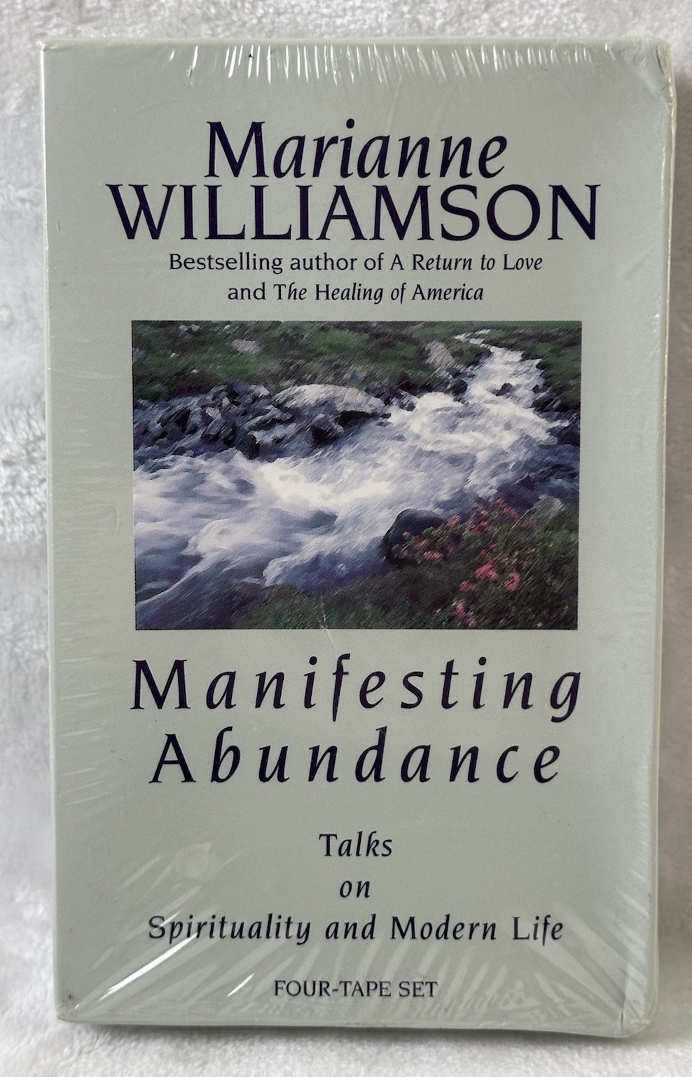NEW Manifesting Abundance By Marianne Williamson (4 Cassette Audiobook, 1998)