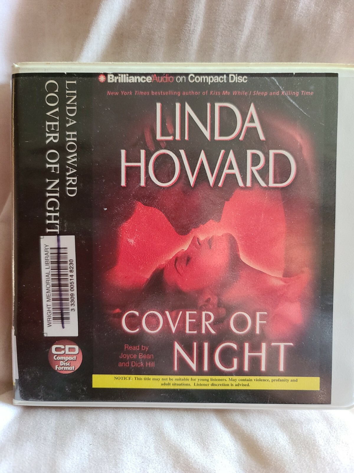 Shelf191 Audiobook~ Cover of night — Linda Howard- five cds