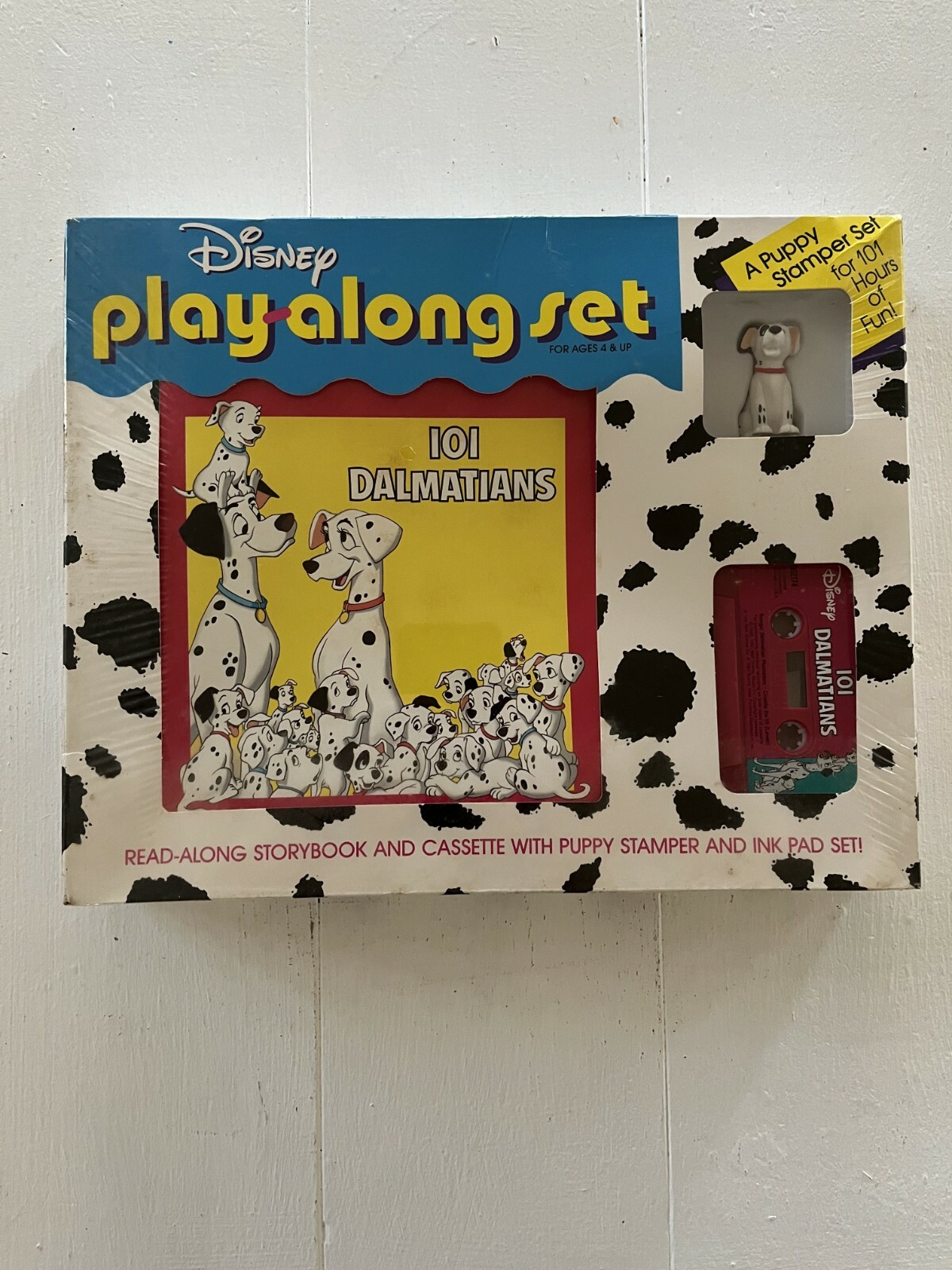 Disney’s 101 Dalmatians Play Along Set Cassette & Read Along Book Brand New RARE