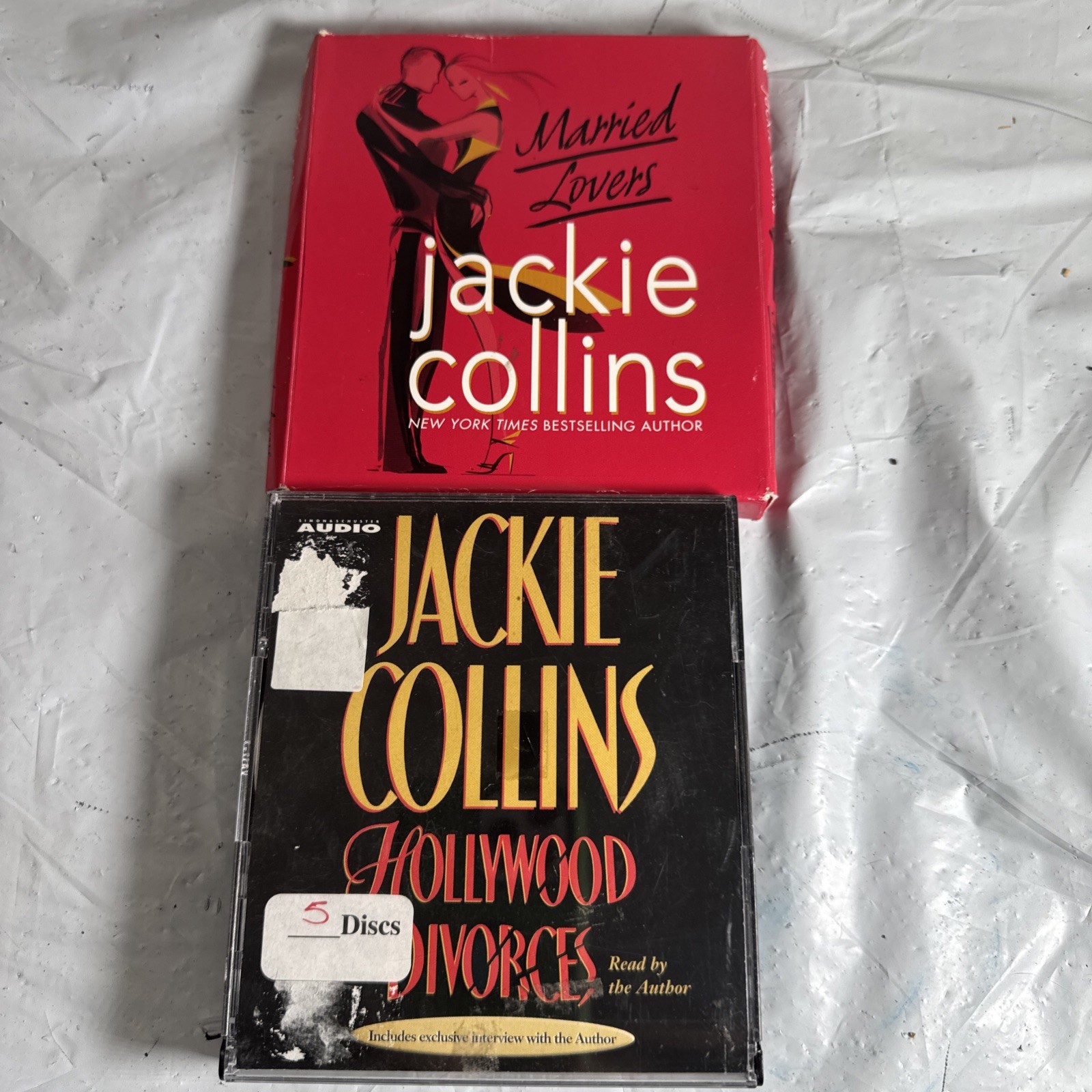Lot Of 2 AUDIOBOOKS By Jackie Collins :Married Lovers’ & Hollywood Divorces AB3