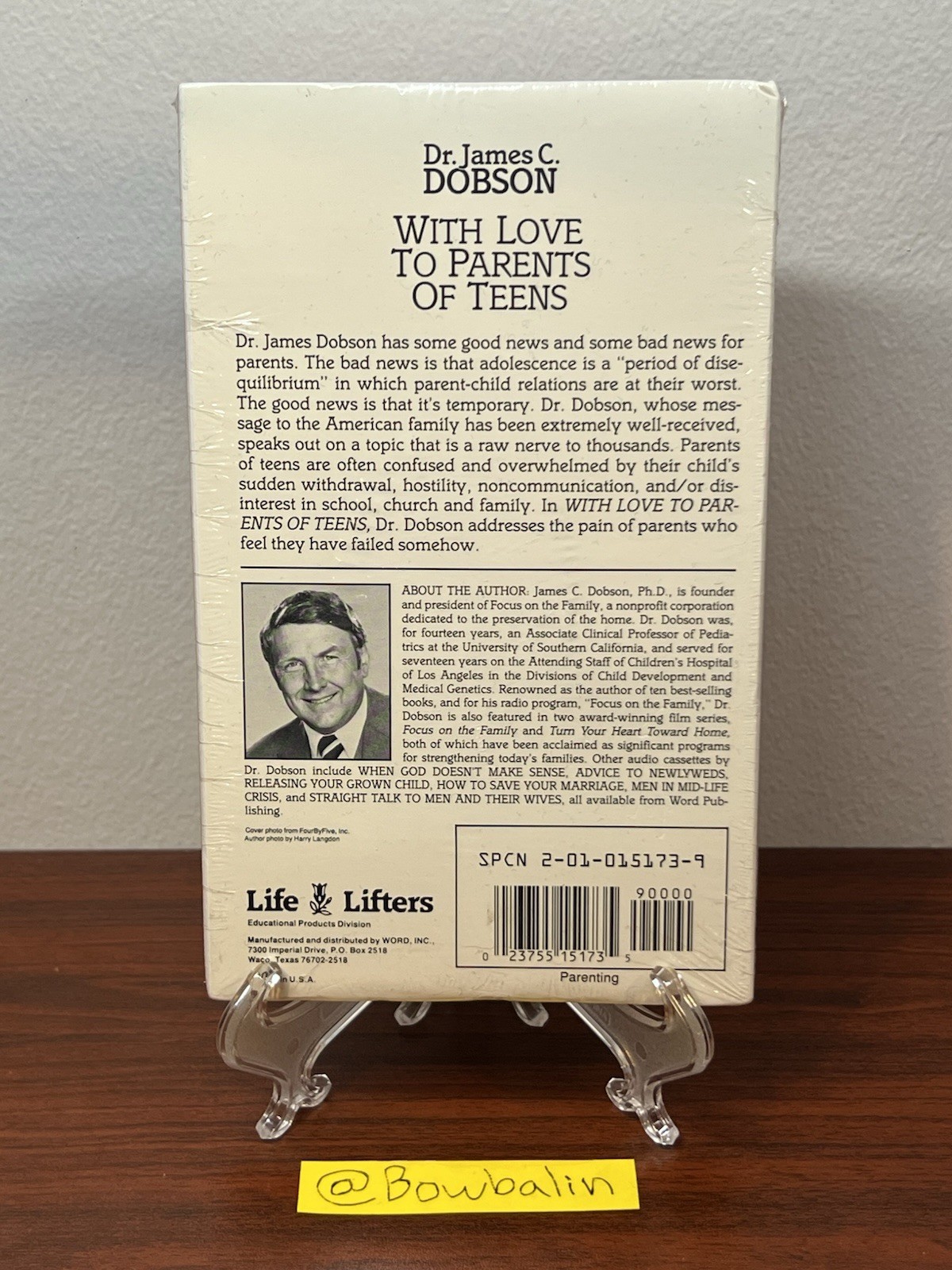 Dr. James C. Dobson: With Love To Parents Of Teens (Life Lifters Tape 1983) New