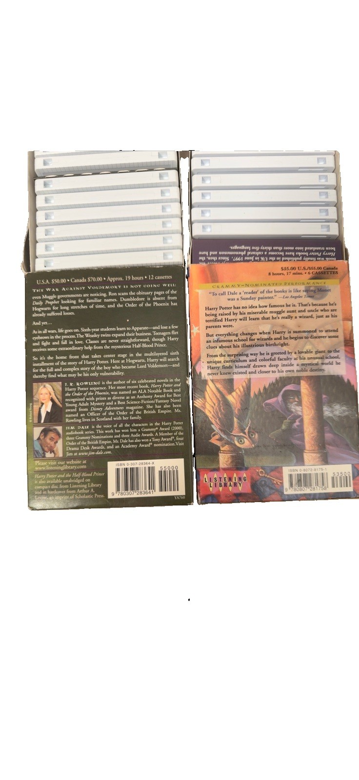 Harry Potter Audiobook Lot 1-7 Complete Series Jim Dale Cassette Unabridged