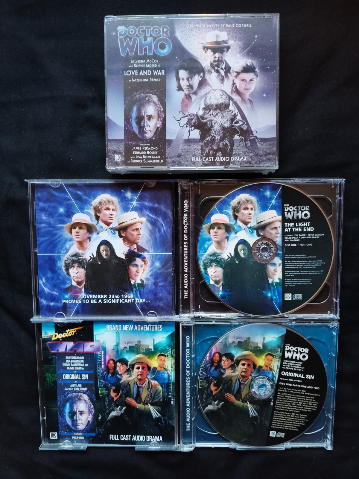 DOCTOR WHO — 3 X NOVELISATIONS — INC LOVE & WAR — BIG FINISH — OUT OF PRINT