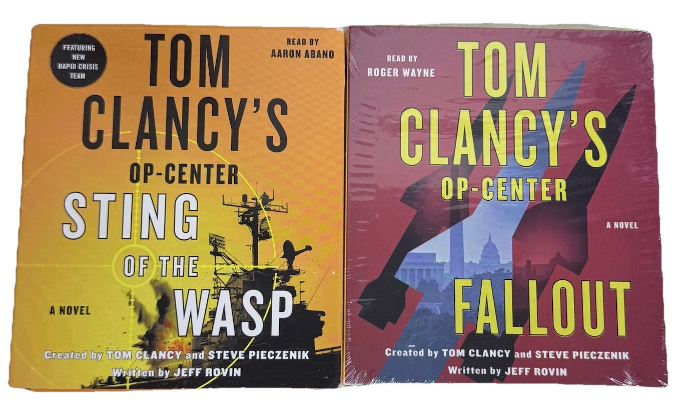 Tom Clancy Sting Of The Wasp & Fallout Audiobooks CD’s Lot Of 2