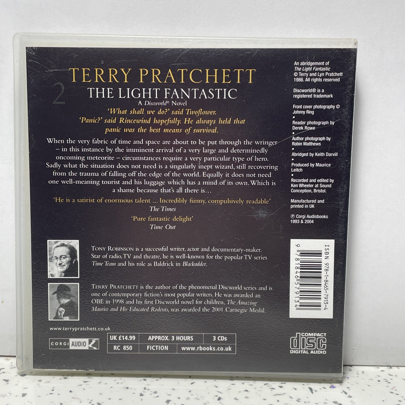 Terry Pratchett audio books CD Wyrd Sisters and The Light Fantastic (6 CDs)