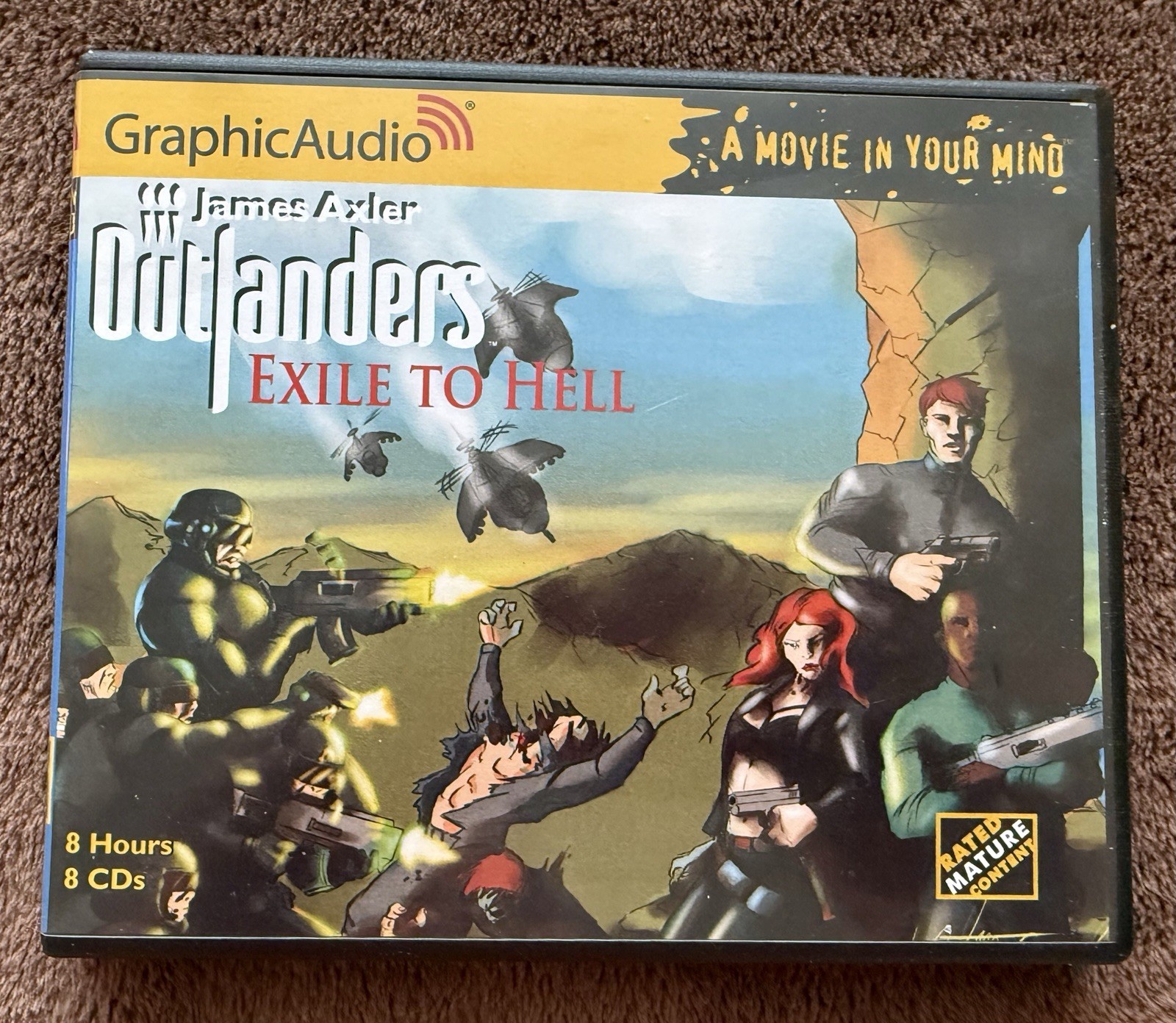 Graphic Audio: Outlanders-Exile to Hell by James Axler (2006, 8 CD’s 8 Hours)