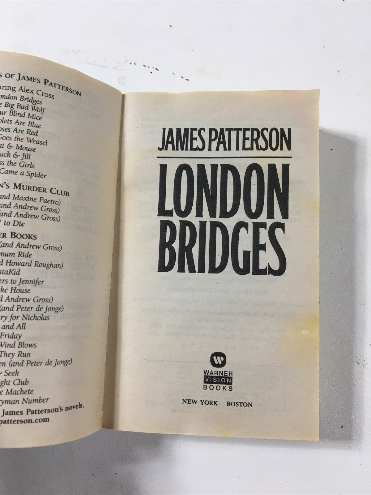 London Bridges — James Patterson (2005, Paperback)