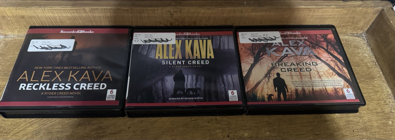 Lot of 3 Alex Kava Novels Audiobooks on CD Sets Breaking Creed Silent Reckless