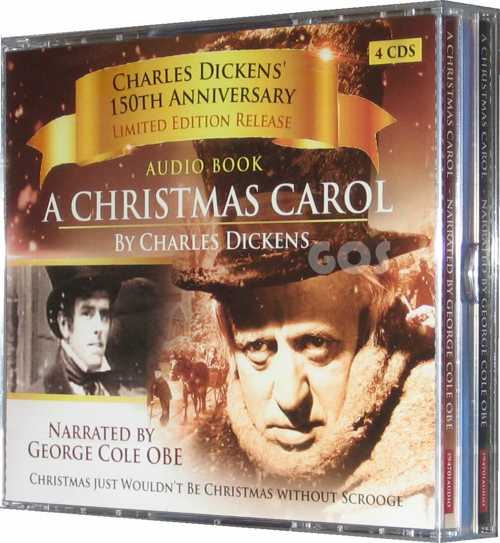 Scrooge A Christmas Carol AUDIO BOOK 4 CD Read By George Cole Limited Edition