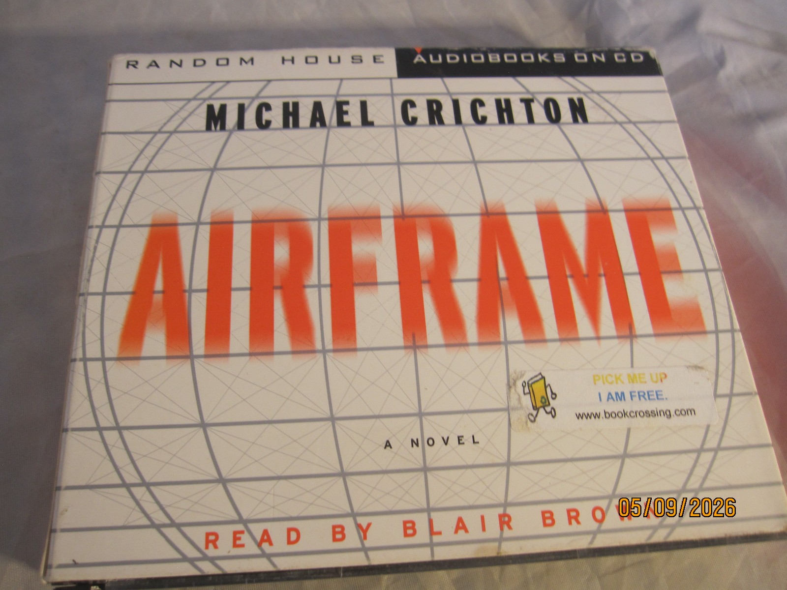 Audio Book, AIRFRAME by Michael Chrichton, 3 CD’s