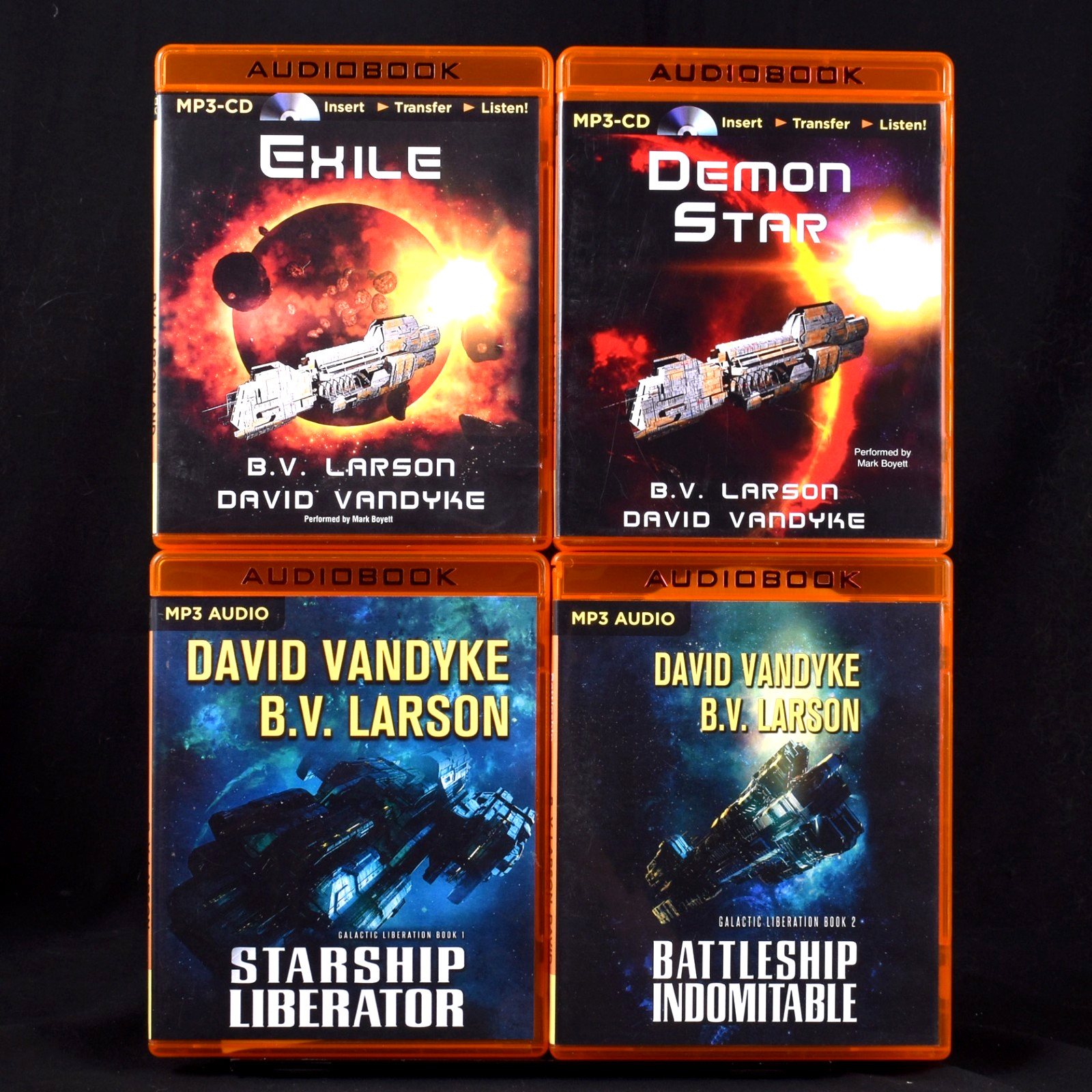4 MP3 CD Audiobook Lot Larson Vandyke Star Force Galactic Liberation Starship