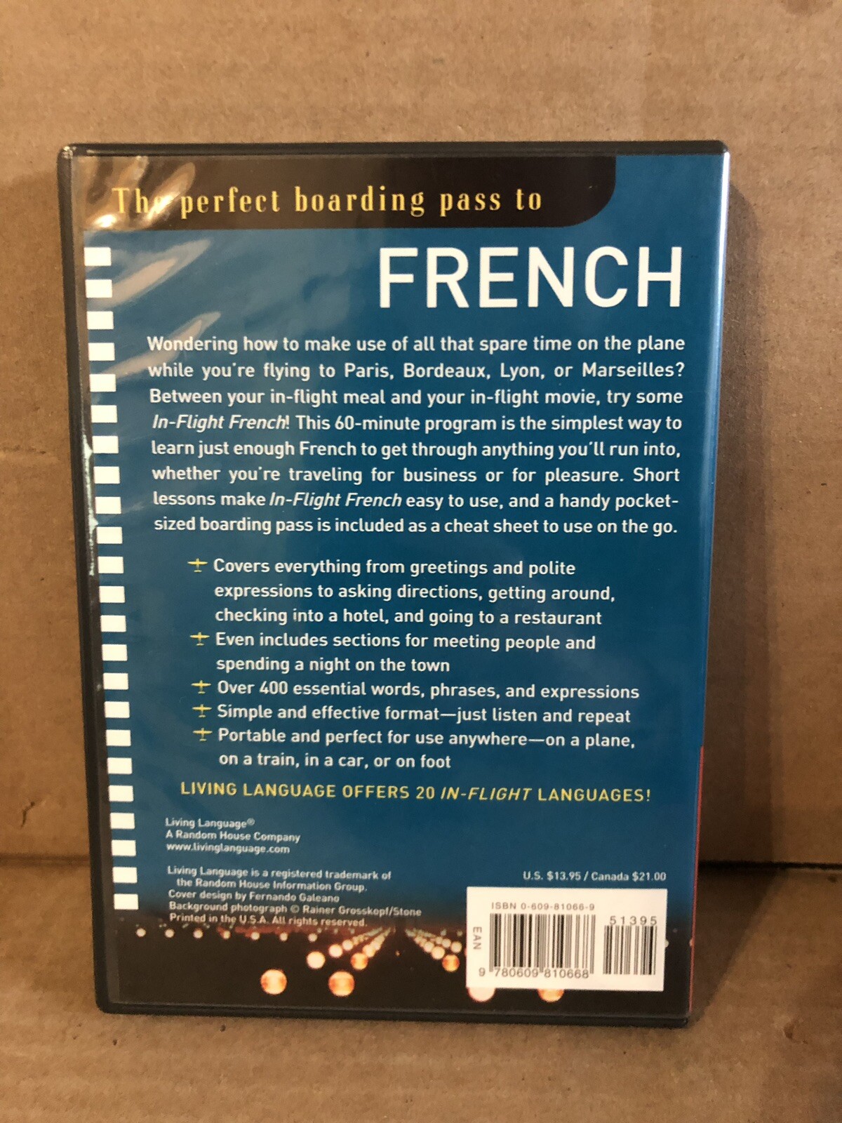 In-Flight French: Learn Before You Land by Living Language CD