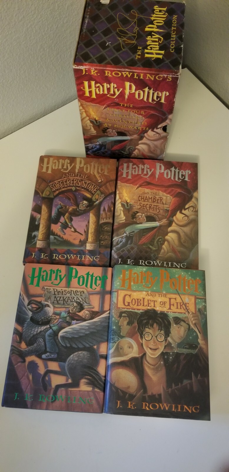 Harry Potter 4 Book Box Complete Set Collection 1 2 3 4 5 6 7
