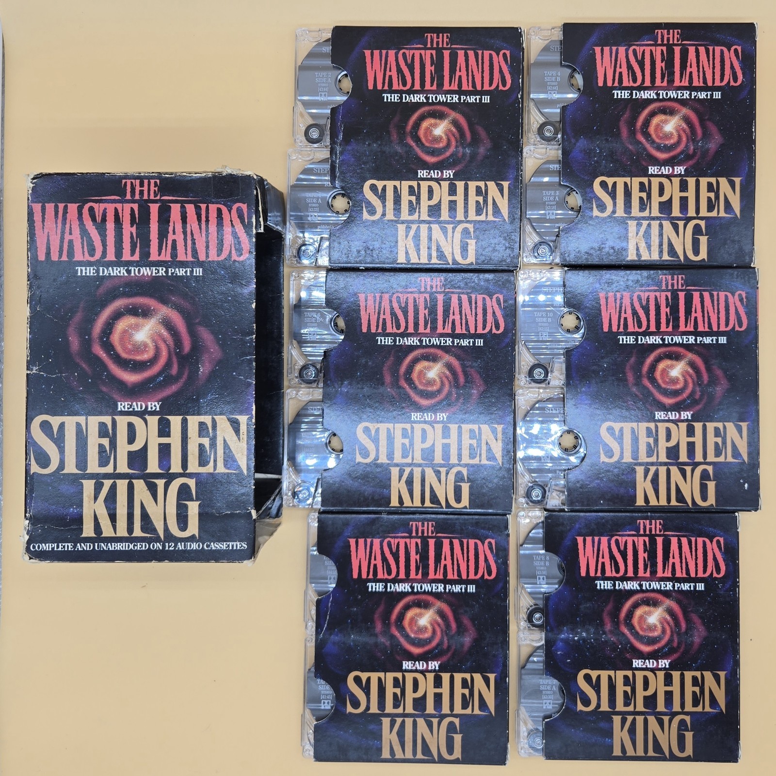 Stephen King The Dark Tower Series 1-7 Cassette Tapes & CD Unabridged Lot GUC