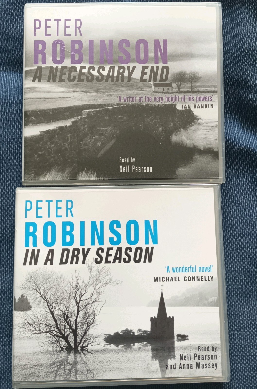 Peter Robinson Audio CD job lot ‘In a Dry Season’ + ‘A Necessary End’ 6 cds.