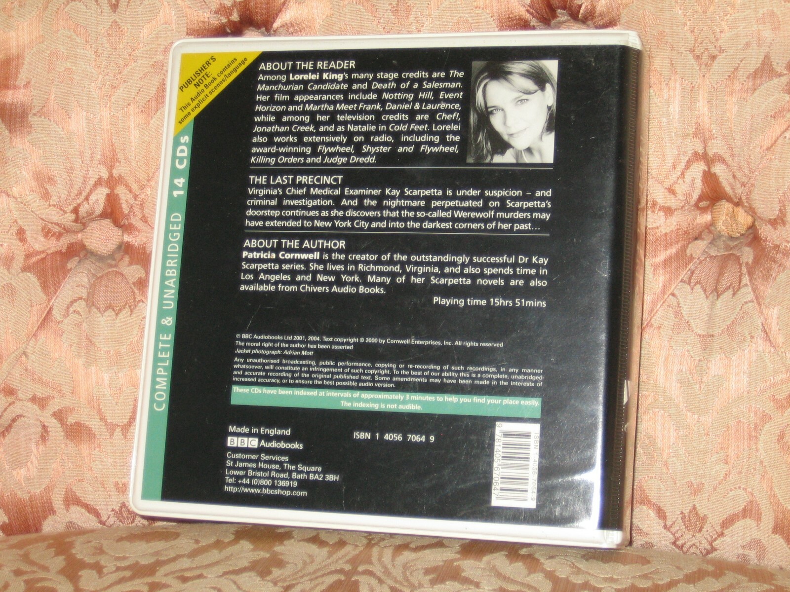PATRICIA CORNWELL THE LAST PRECCINCT KAY SCARPETTA 14 AUDIO CD’S BOX SET 14 HRS