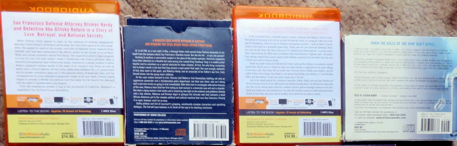 JOHN LESCROART — Eleven (11) Audiobooks CD — Motive, Betrayal, VIG, Suspect +