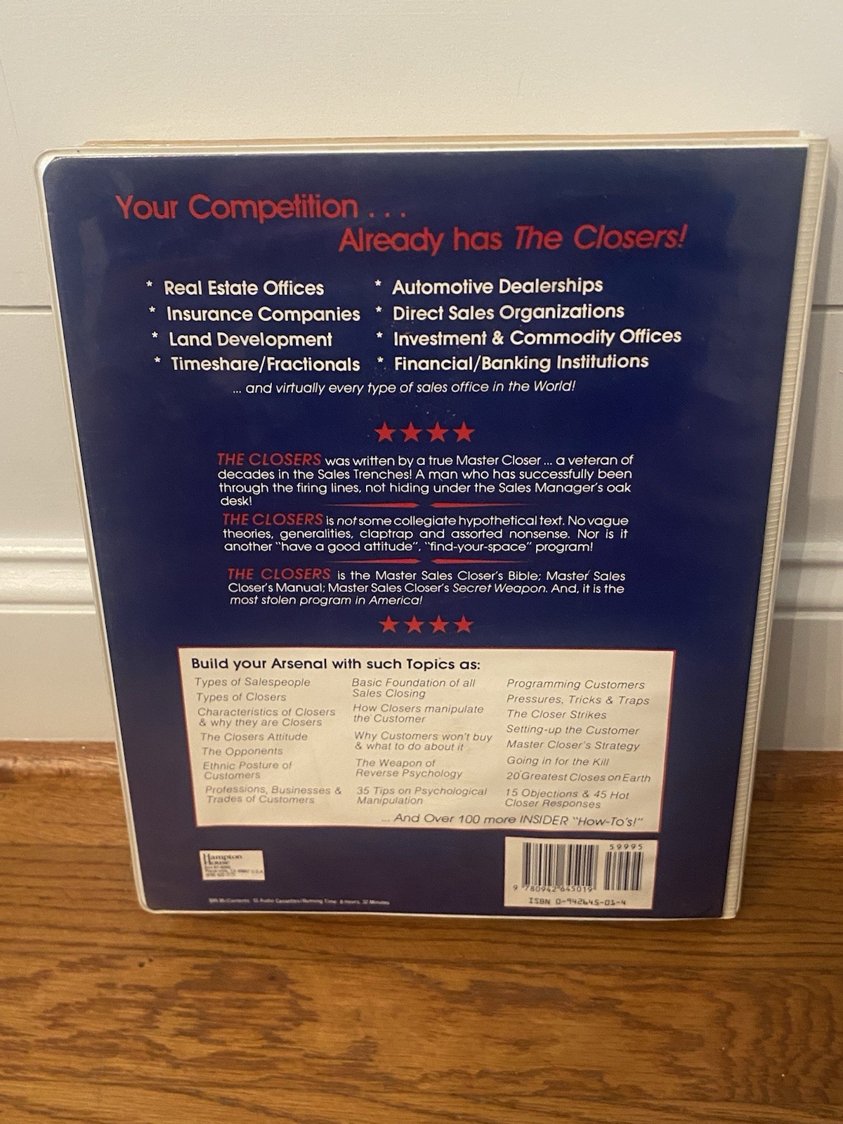 The Closers Sales Closer’s Bible Ben Gay III 15-tape Audiobook Set Rare