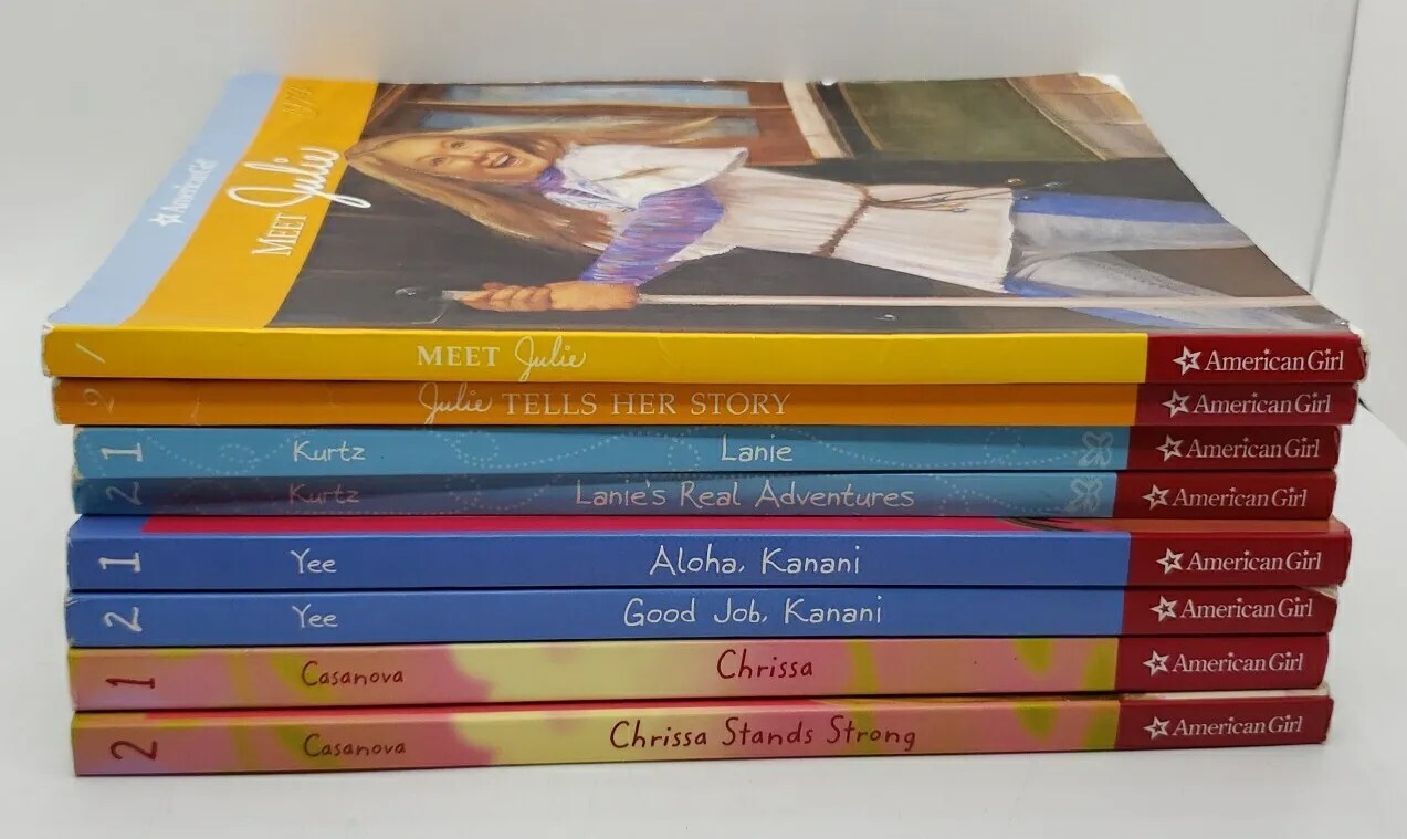 Lot Of 8 American Girl Doll Book Set 1 & 2 Julie Lanie Kanani Chrissa Softcover